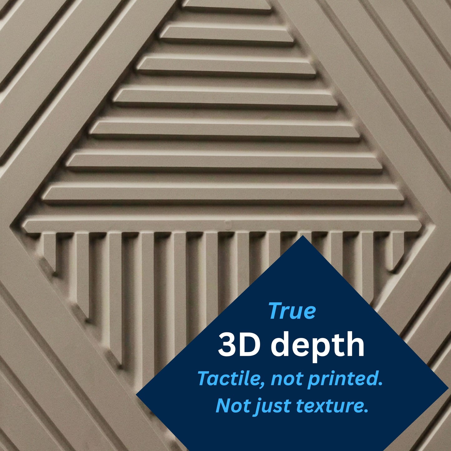 3D Peel and Stick Wall Panels - Soft-Touch Matte Finish, 1.6 ft X 3.4 ft - Alpaca Grey
