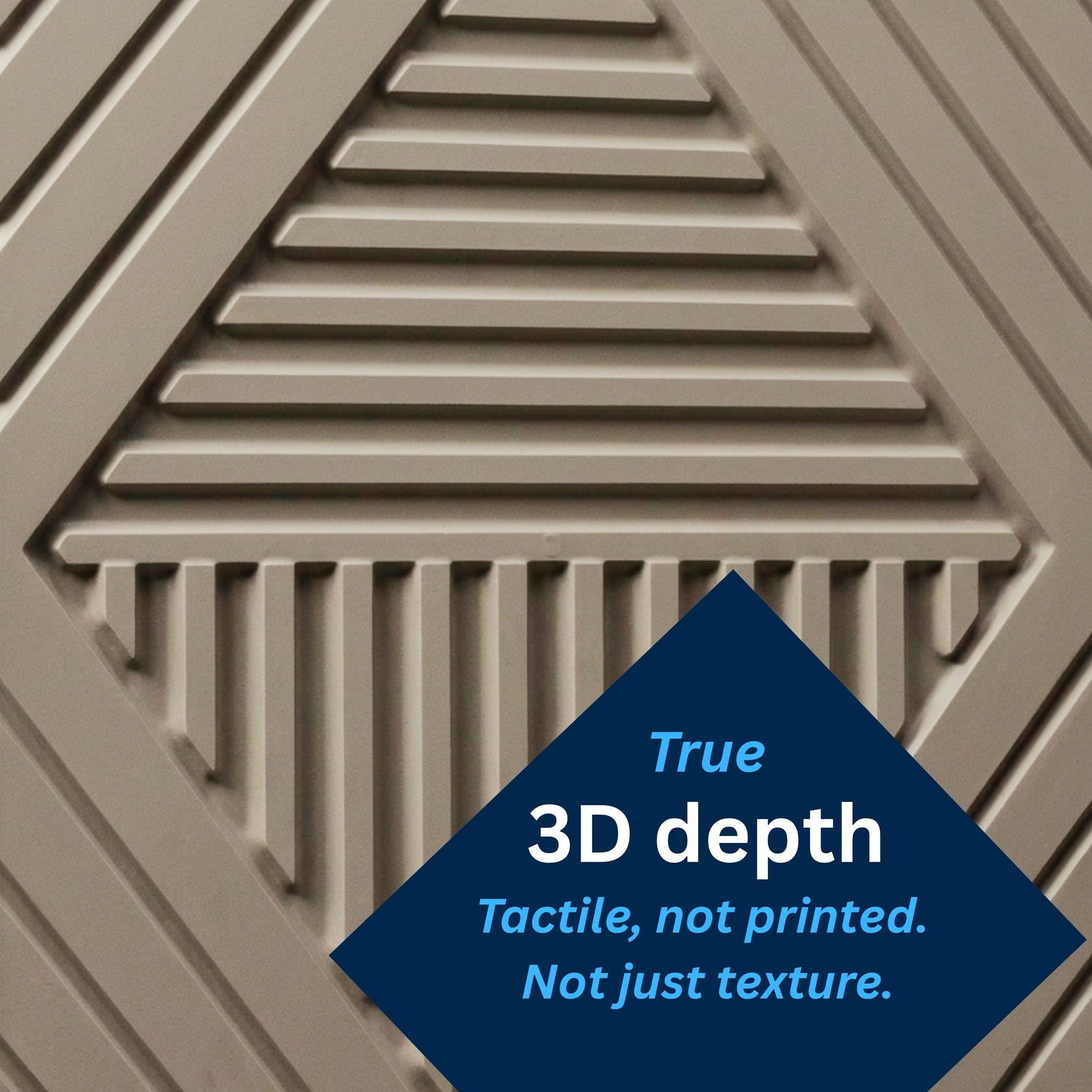 3D Peel and Stick Wall Panels - Soft-Touch Matte Finish, 1.6 ft X 3.4 ft - Alpaca Grey