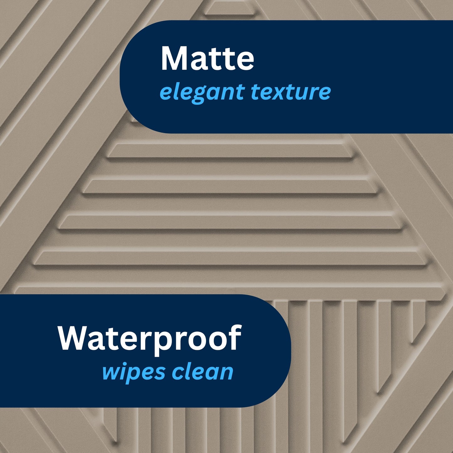 3D Peel and Stick Wall Panels - Soft-Touch Matte Finish, 1.6 ft X 3.4 ft - Alpaca Grey