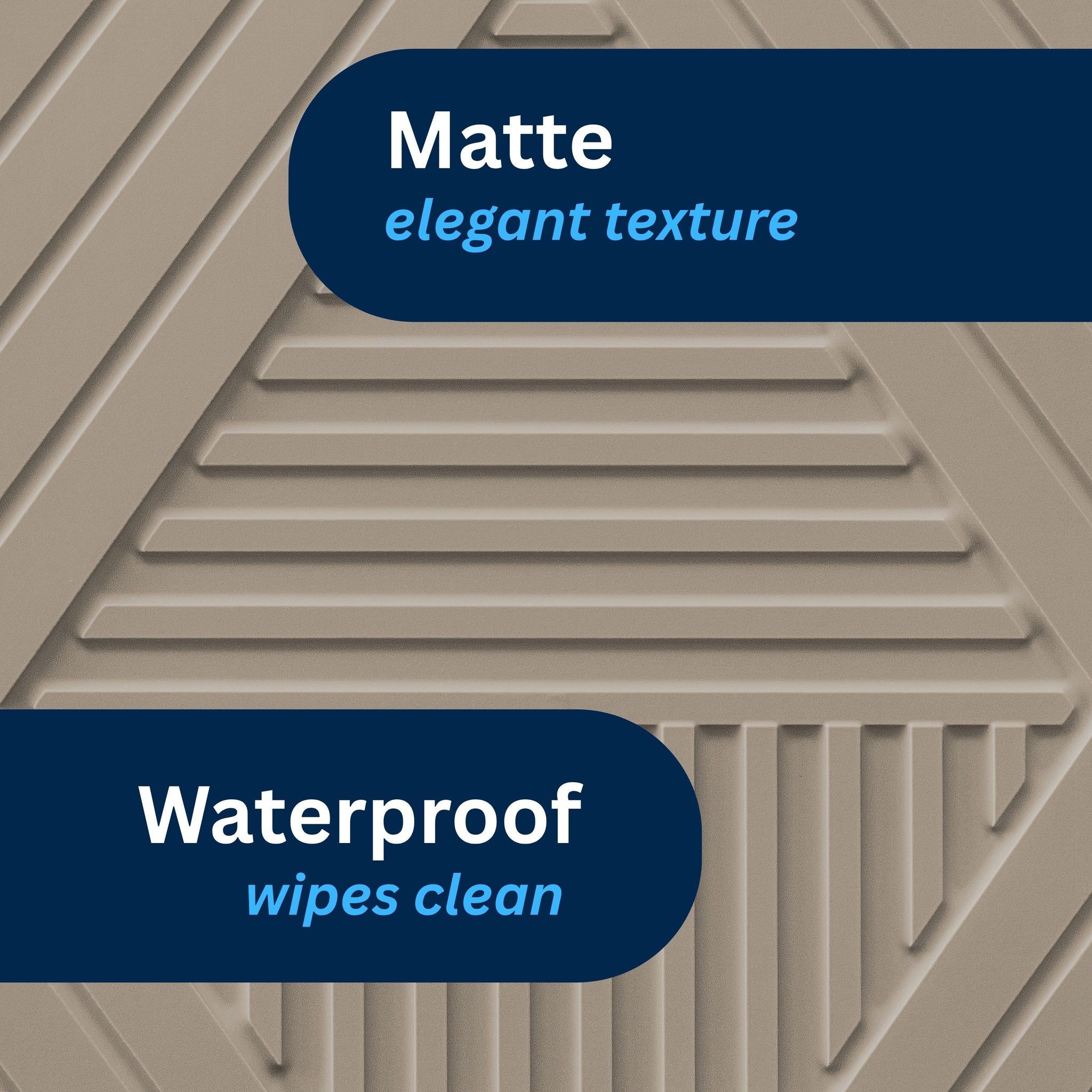 3D Peel and Stick Wall Panels - Soft-Touch Matte Finish, 1.6 ft X 3.4 ft - Alpaca Grey