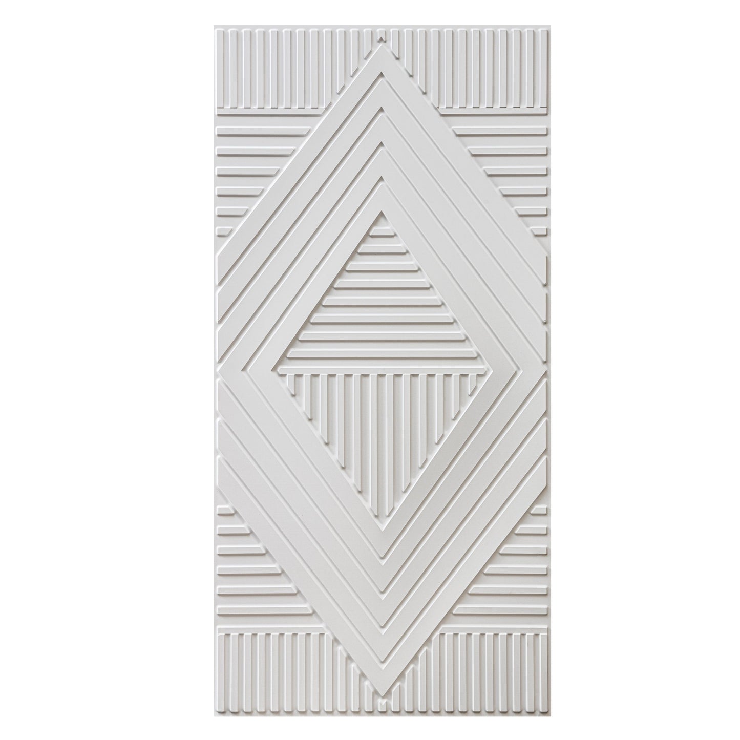 3D Peel and Stick Wall Panels - Soft-Touch Matte Finish, 1.6 ft X 3.4 ft - White