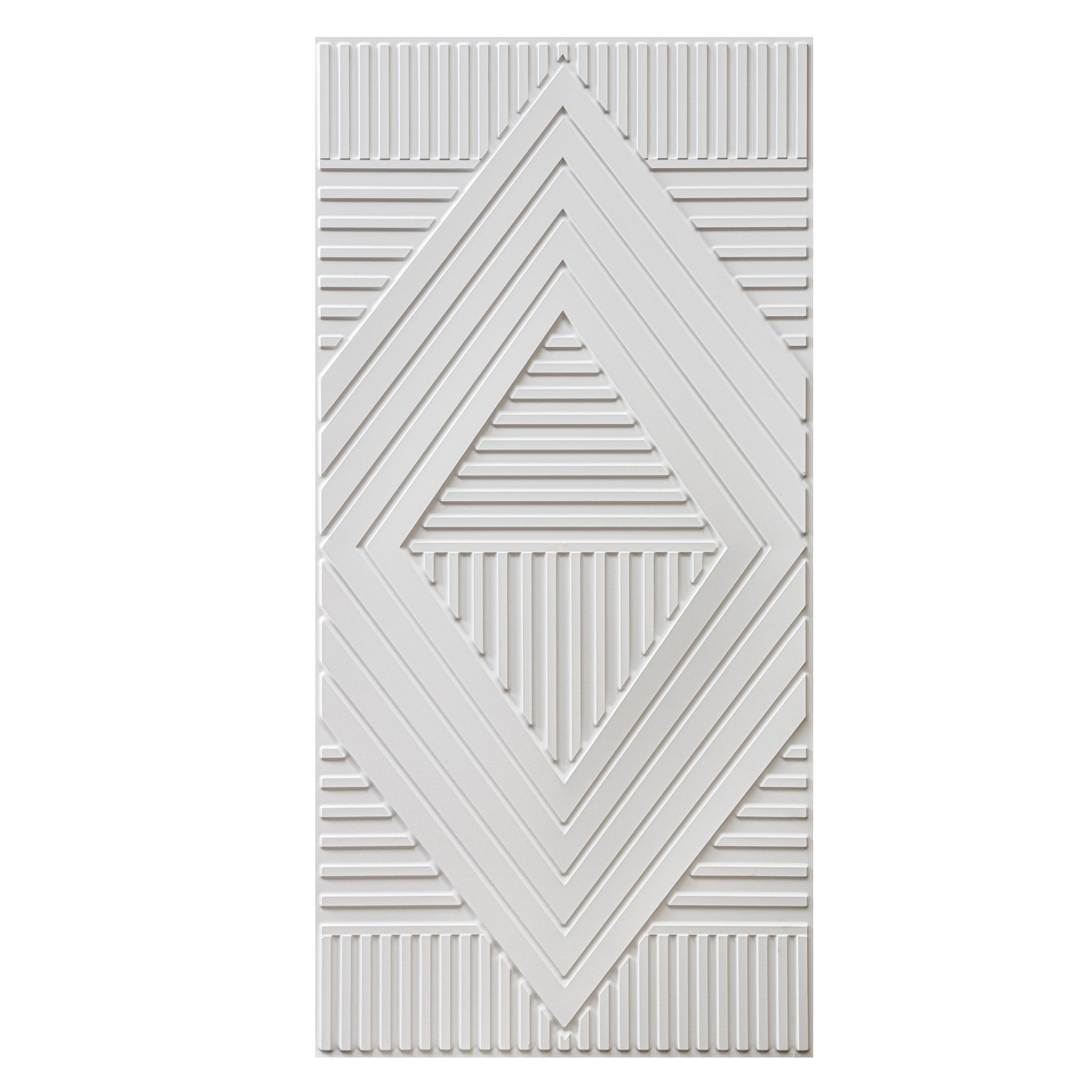 3D Peel and Stick Wall Panels - Soft-Touch Matte Finish, 1.6 ft X 3.4 ft - White