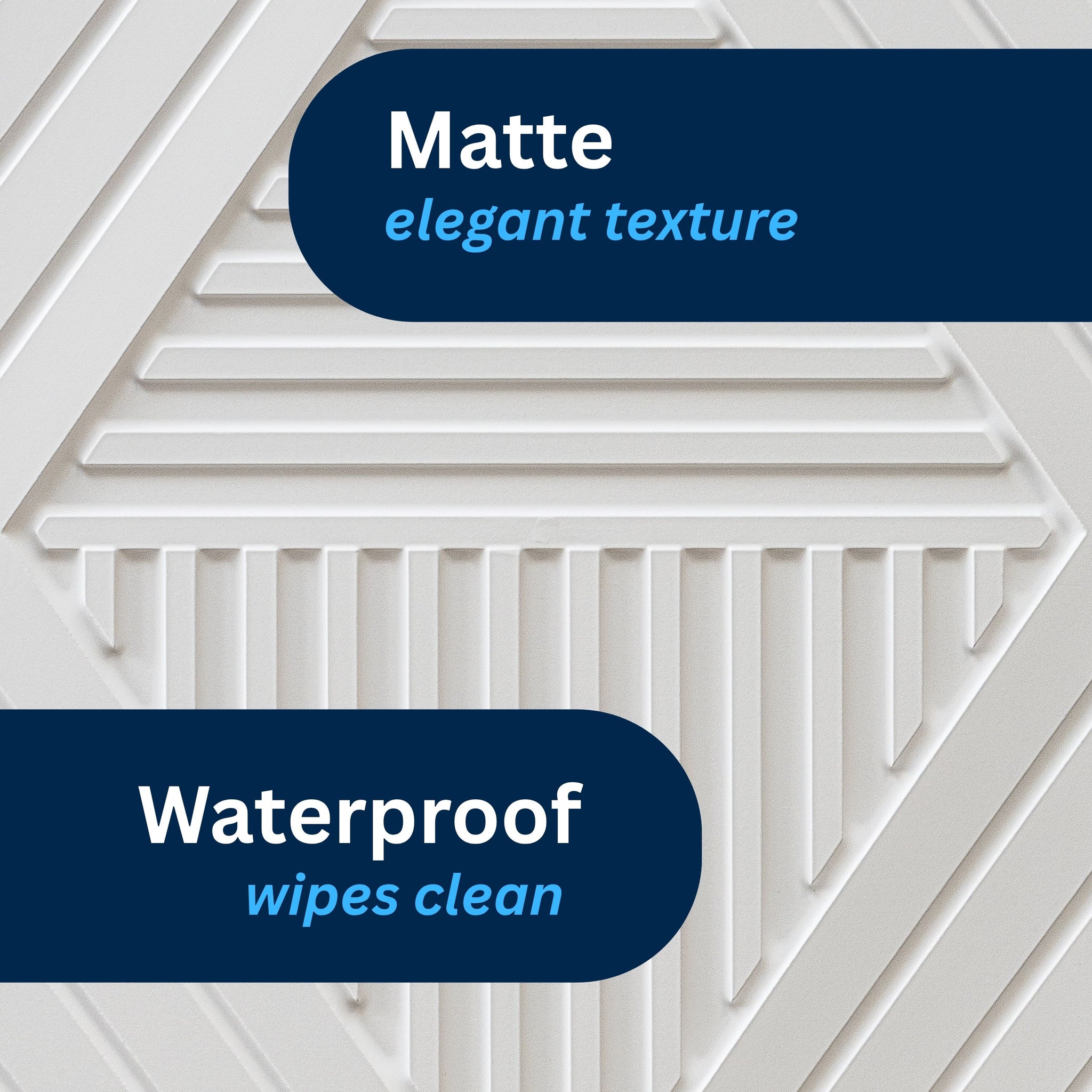 3D Peel and Stick Wall Panels - Soft-Touch Matte Finish, 1.6 ft X 3.4 ft - White