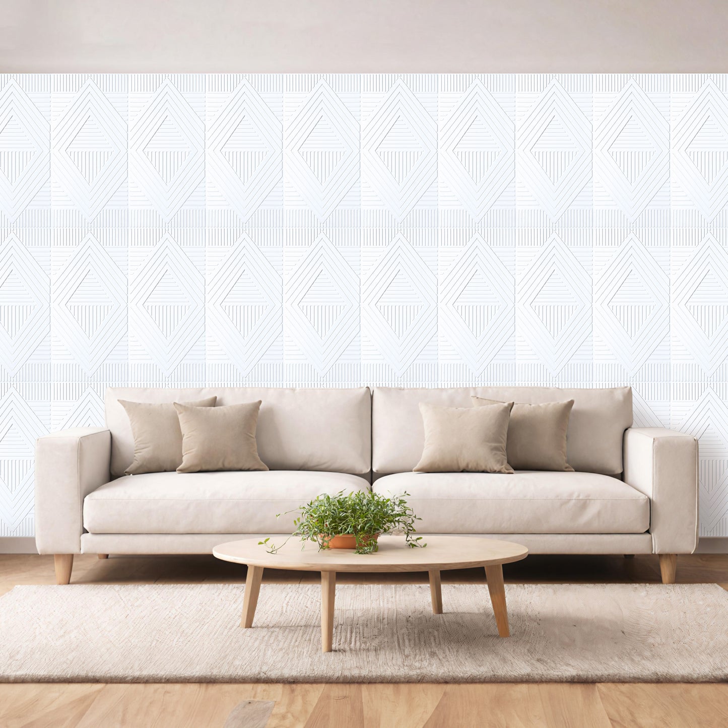 3D Peel and Stick Wall Panels - Soft-Touch Matte Finish, 1.6 ft X 3.4 ft - White
