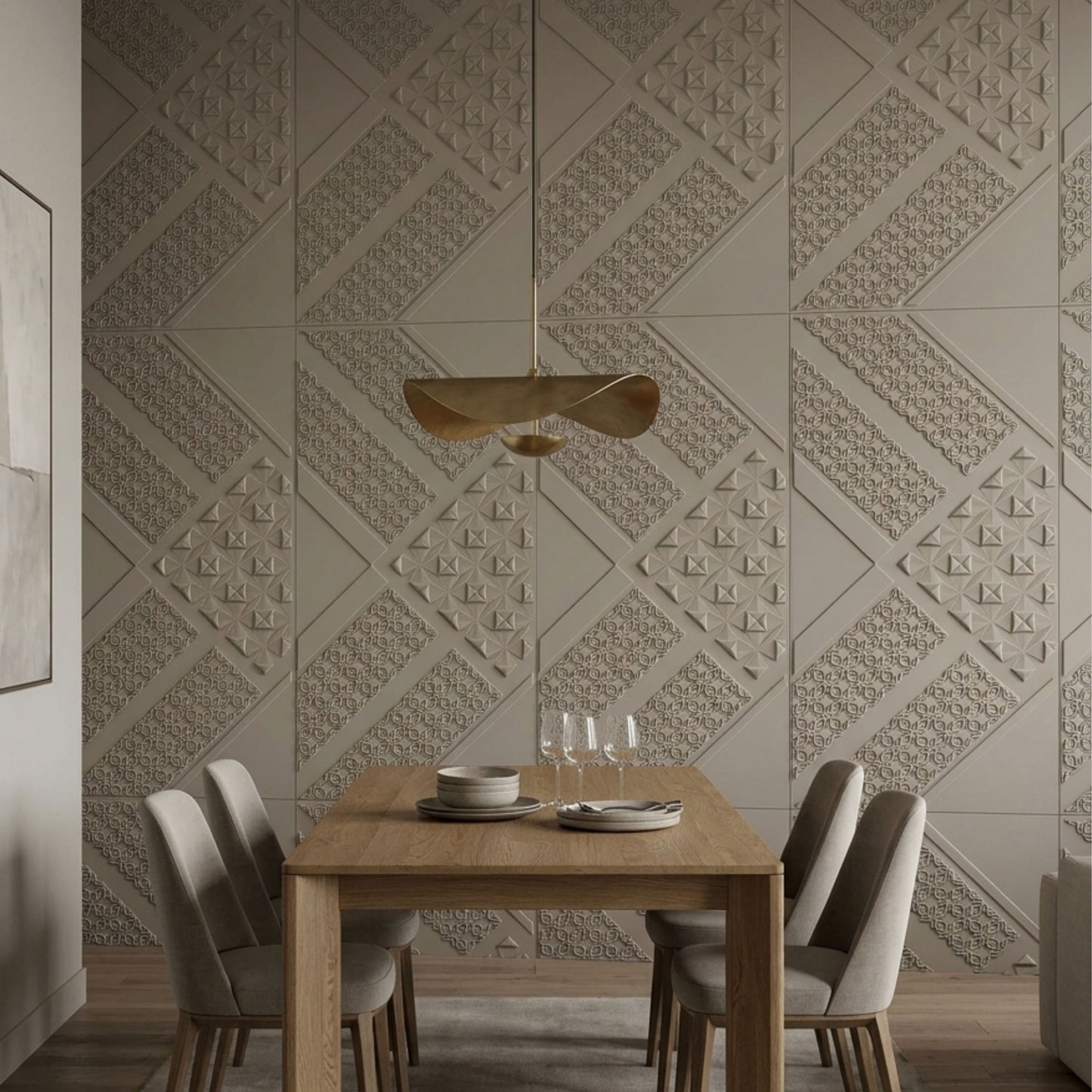 3D Peel and Stick Wall Panels - Soft-Touch Matte Finish, 1.6 ft X 3.4 ft - Alpaca Grey