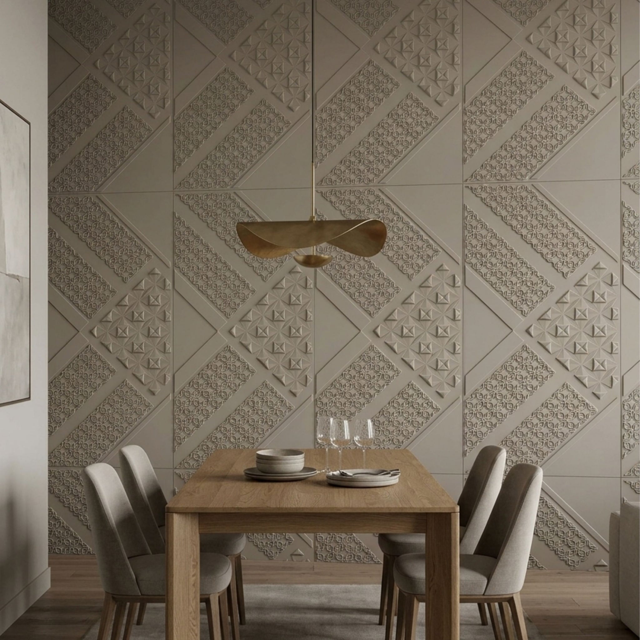 3D Peel and Stick Wall Panels - Soft-Touch Matte Finish, 1.6 ft X 3.4 ft - Alpaca Grey