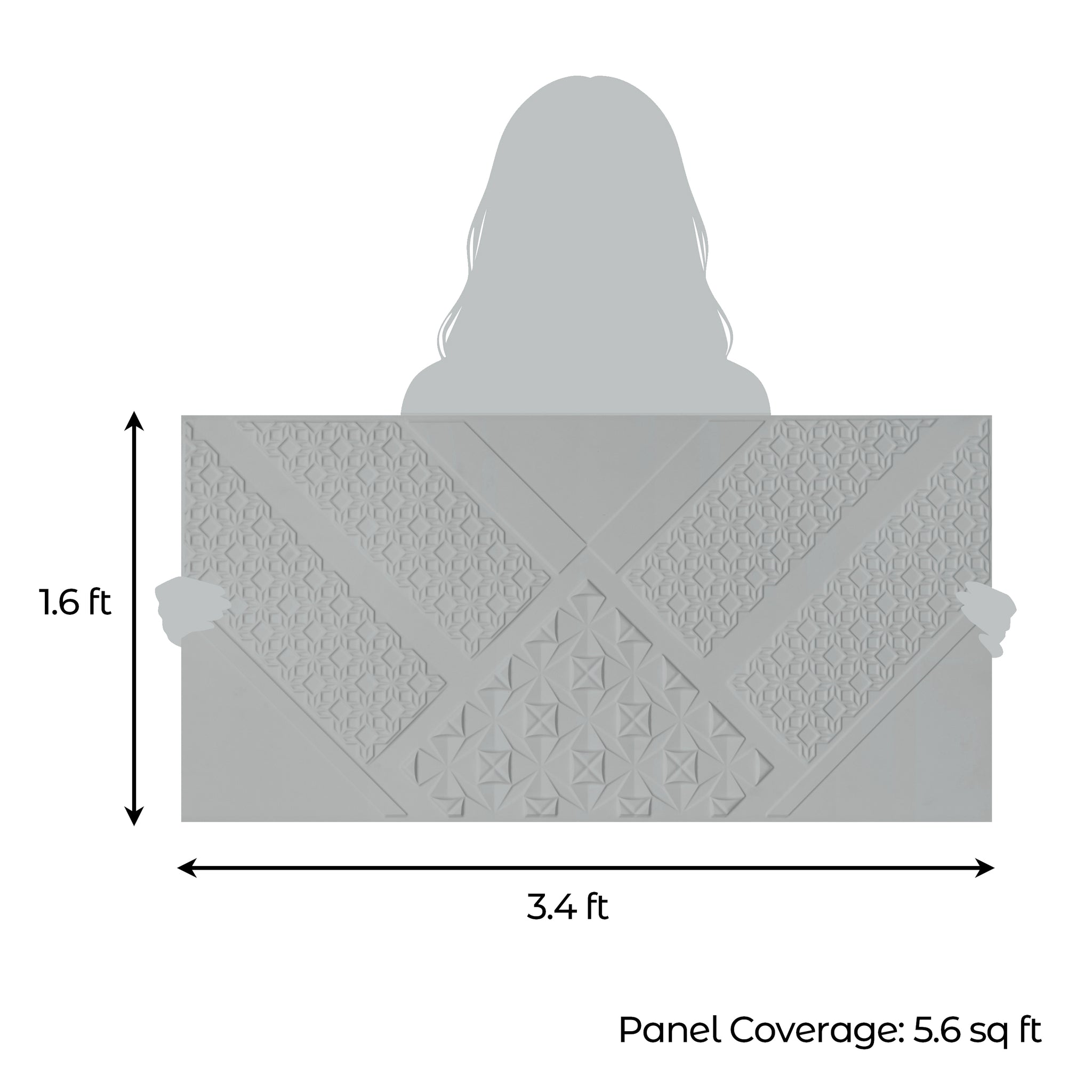3D Peel and Stick Wall Panels - Soft-Touch Matte Finish, 1.6 ft X 3.4 ft - Alpaca Grey