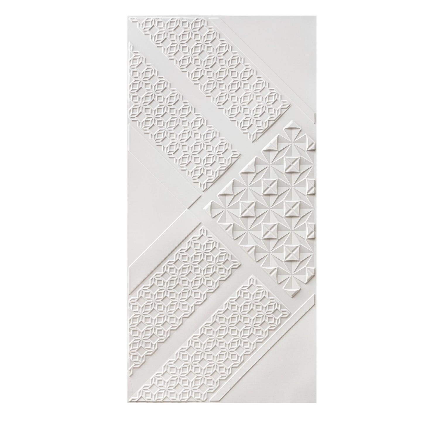 3D Peel and Stick Wall Panels - Soft-Touch Matte Finish, 1.6 ft X 3.4 ft - White