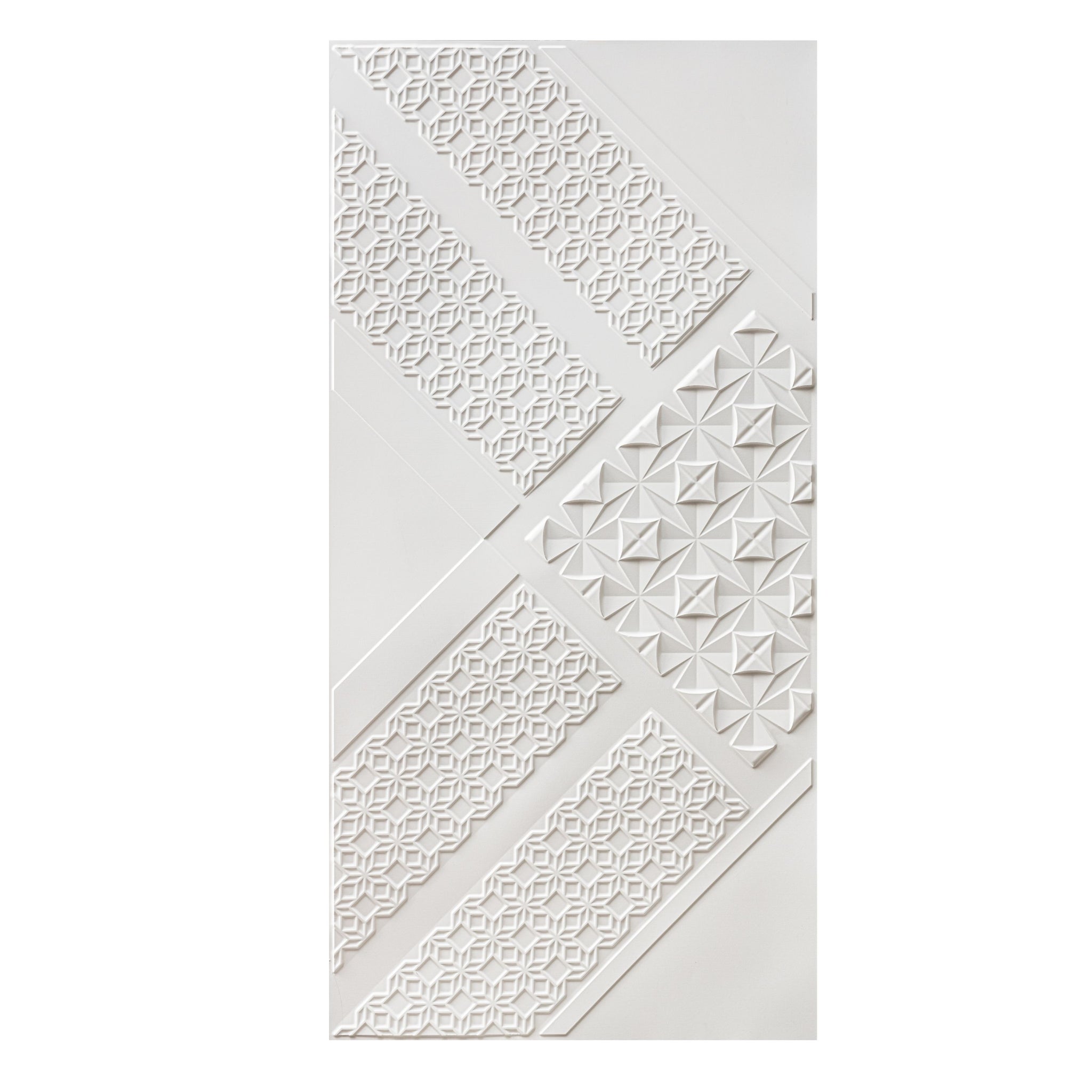 3D Peel and Stick Wall Panels - Soft-Touch Matte Finish, 1.6 ft X 3.4 ft - White