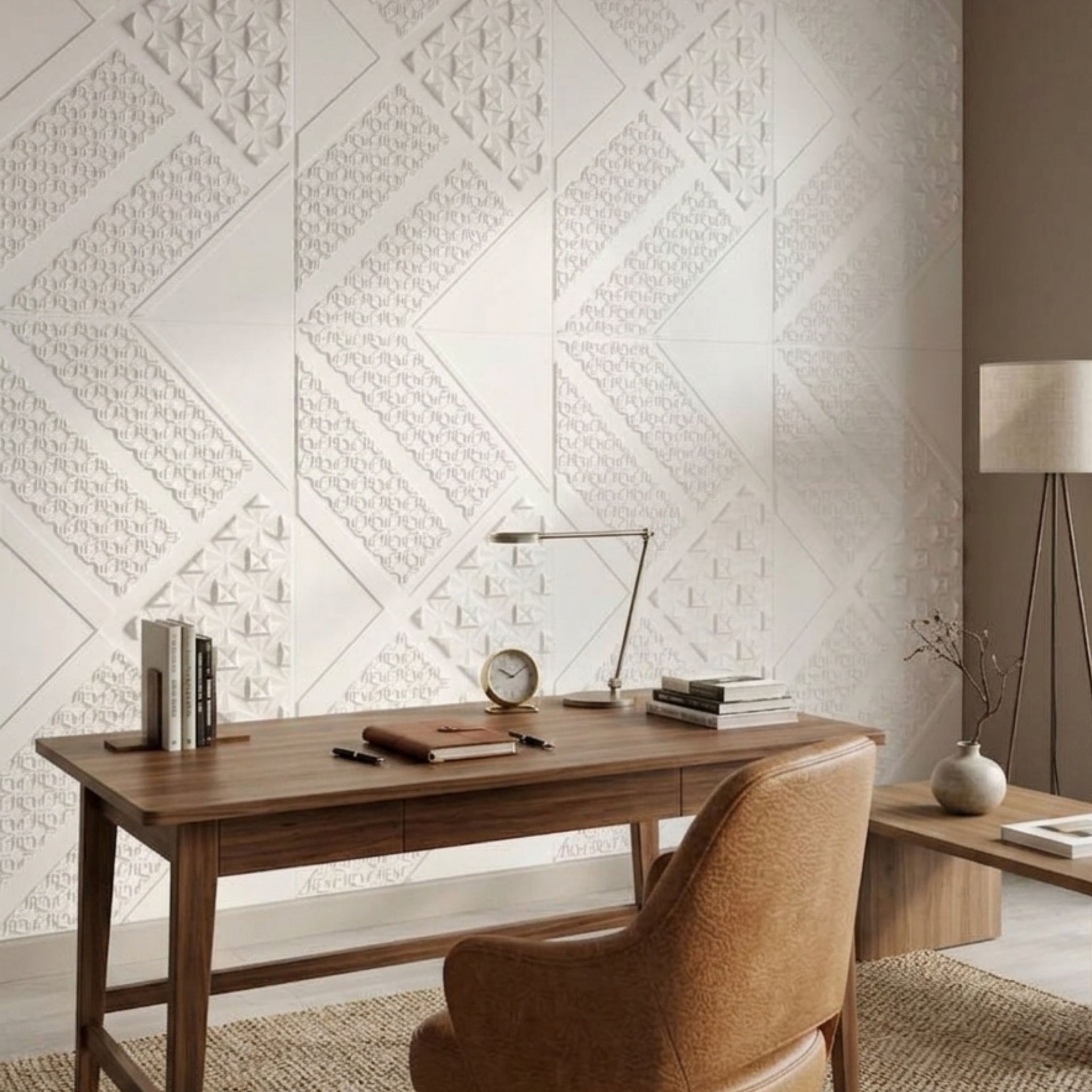 3D Peel and Stick Wall Panels - Soft-Touch Matte Finish, 1.6 ft X 3.4 ft - White