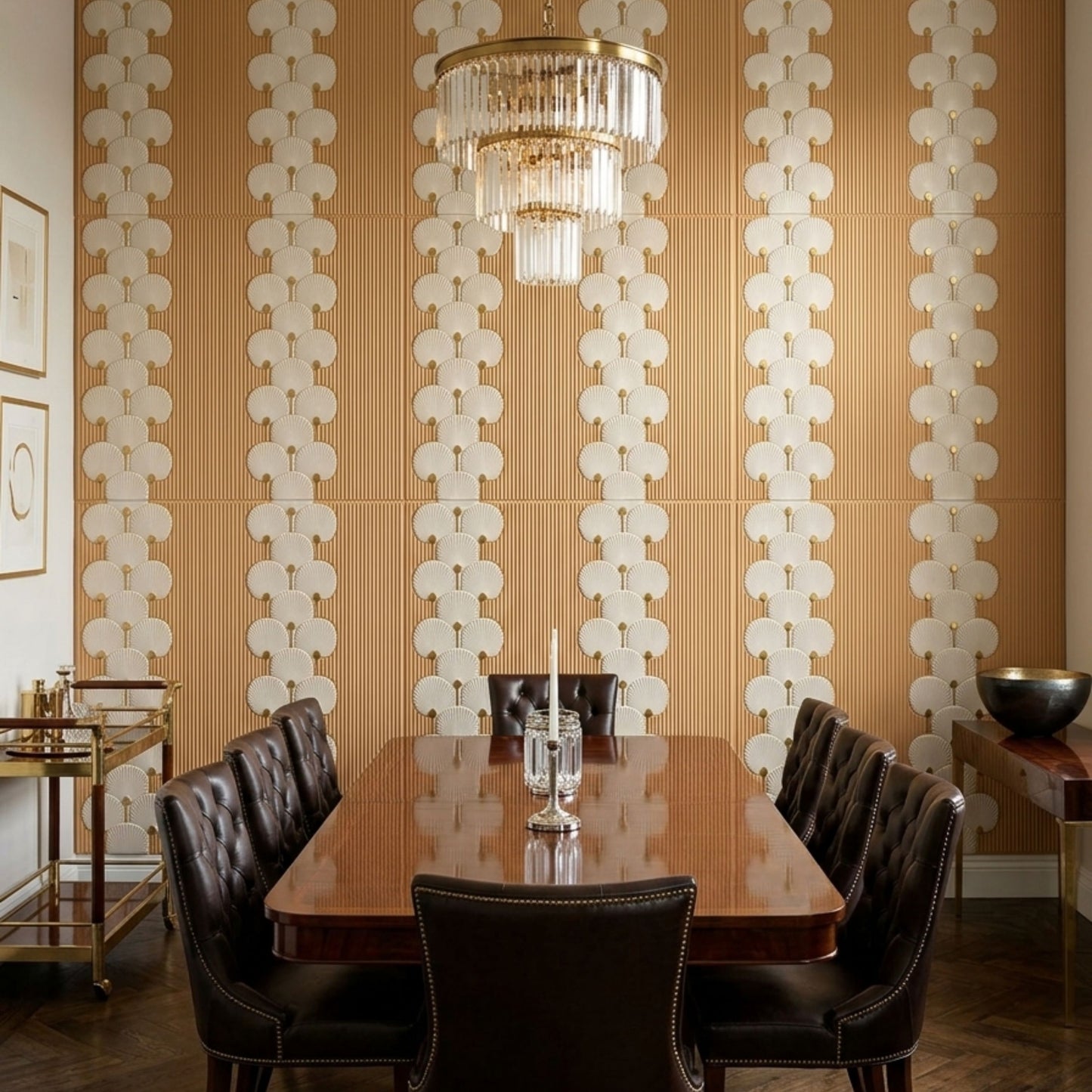 3D Peel and Stick Wall Panels - Soft-Touch Matte Finish, 1.6 ft X 3.4 ft - Almond Sand Silver