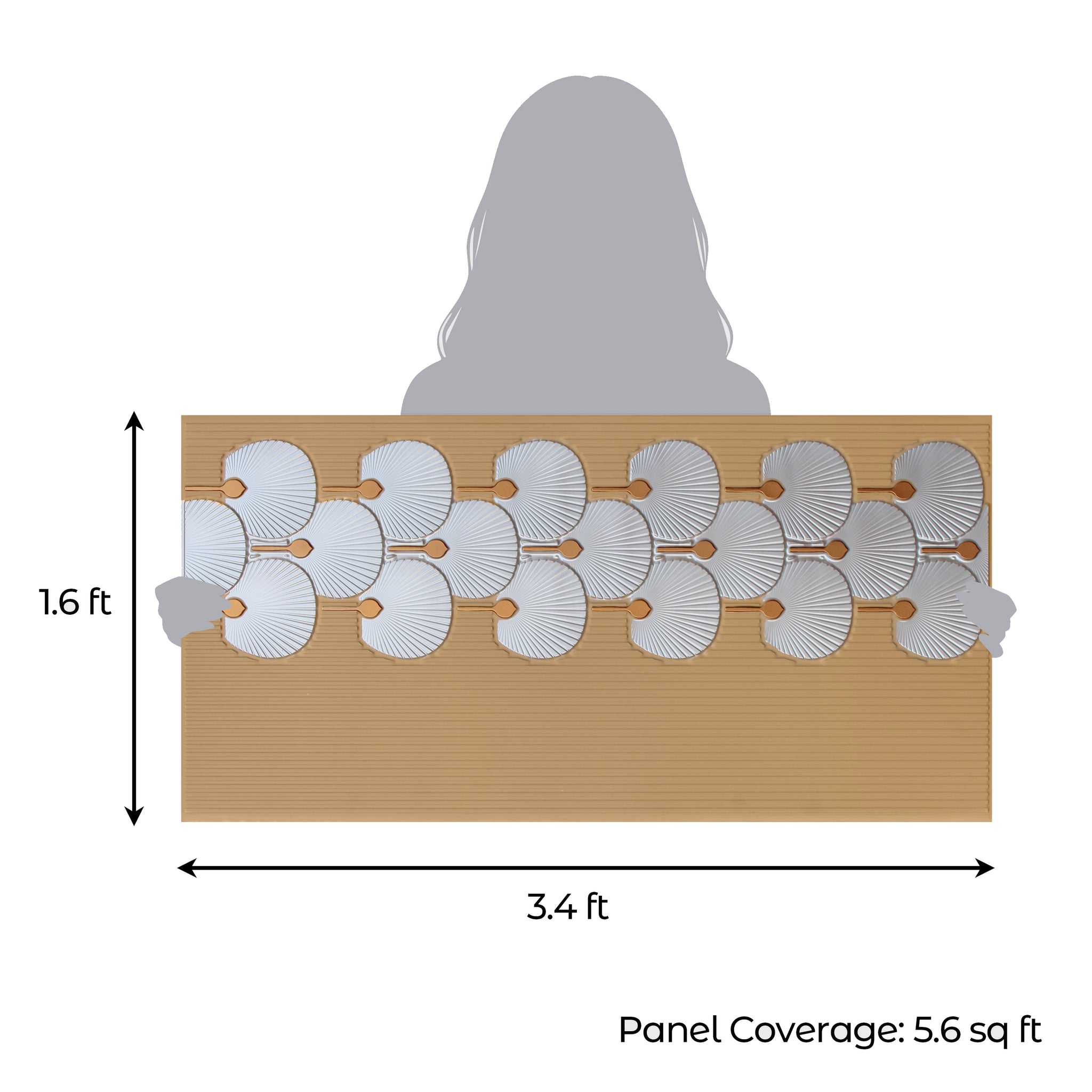 3D Peel and Stick Wall Panels - Soft-Touch Matte Finish, 1.6 ft X 3.4 ft - Almond Sand Silver