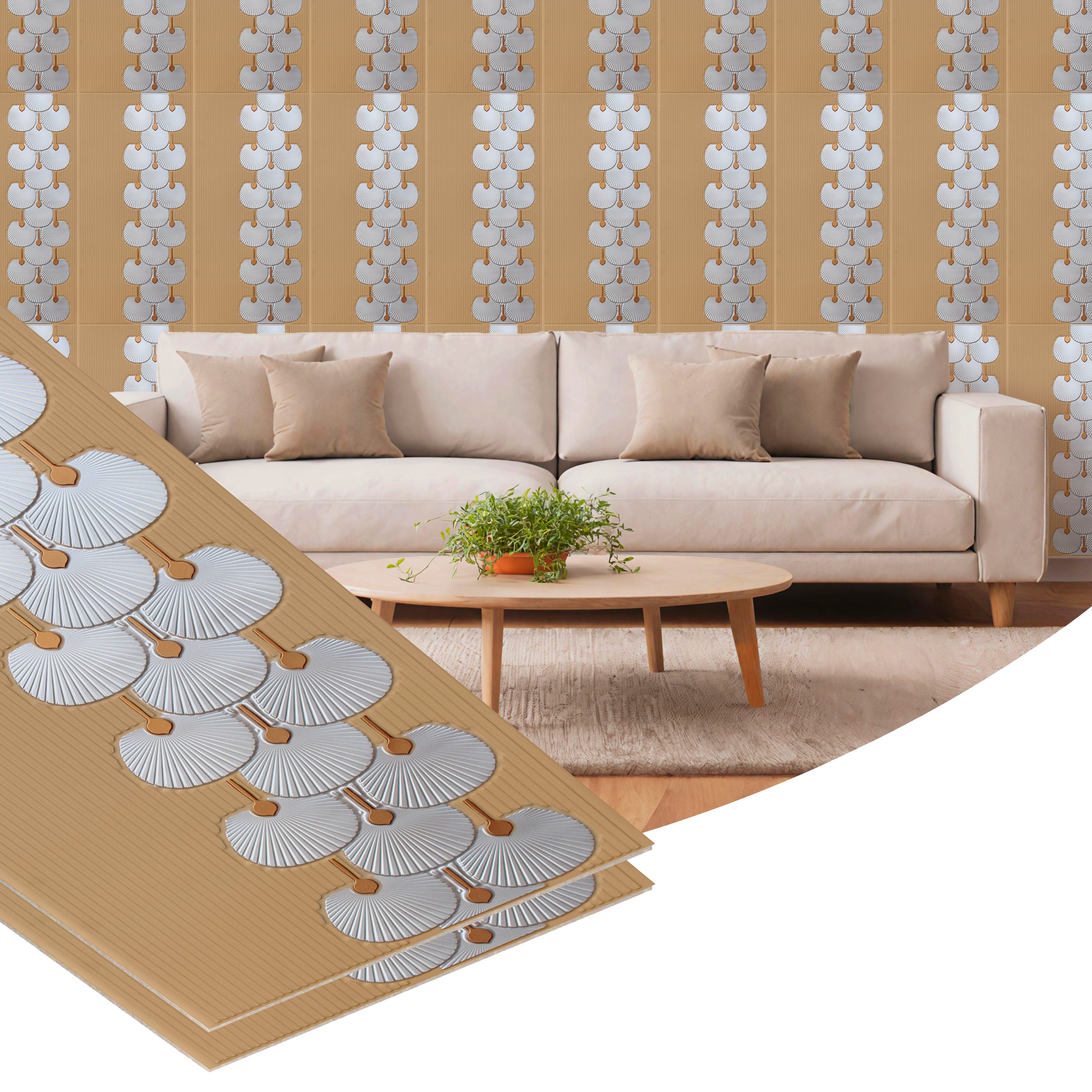 Stickwall 3D Peel and Stick Wall Panels - Soft-Touch Matte Finish, 1.6 ft X 3.4