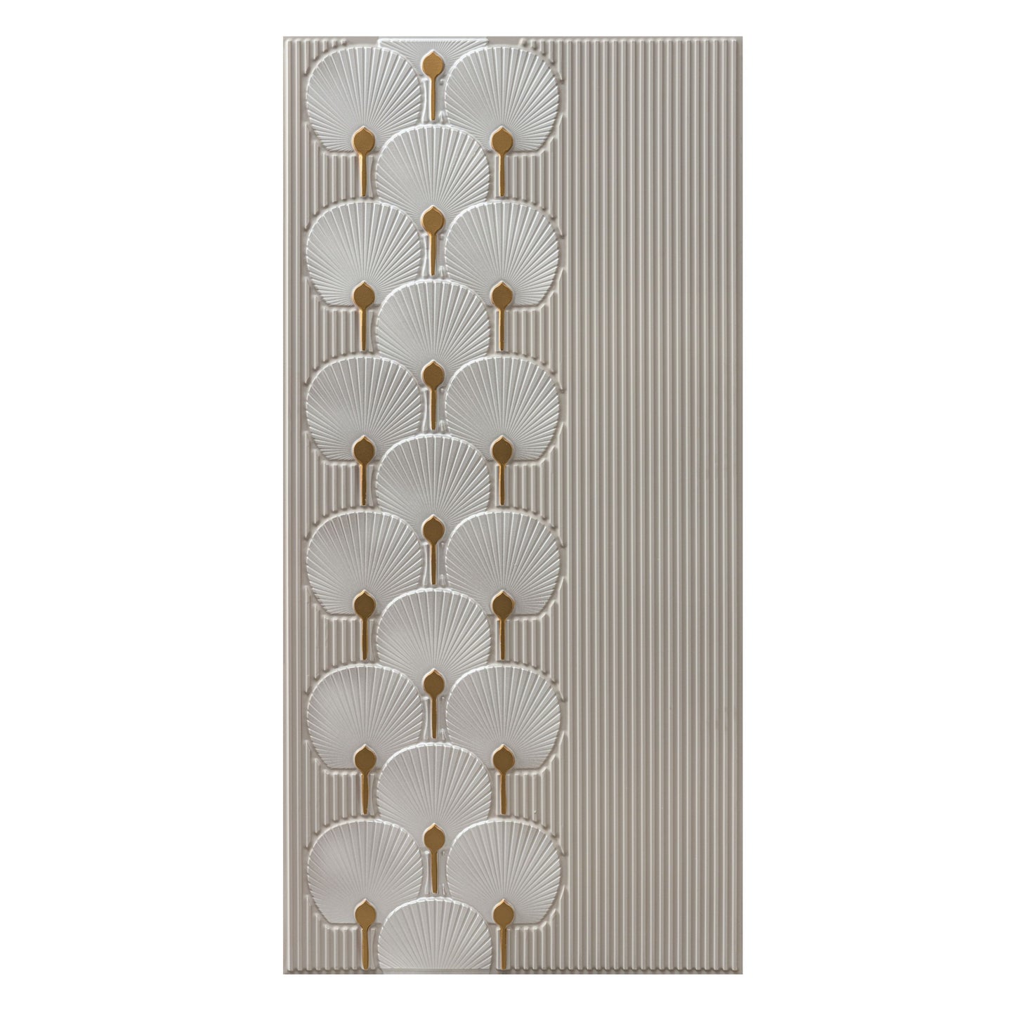 3D Peel and Stick Wall Panels - Soft-Touch Matte Finish, 1.6 ft X 3.4 ft - Royal Silver