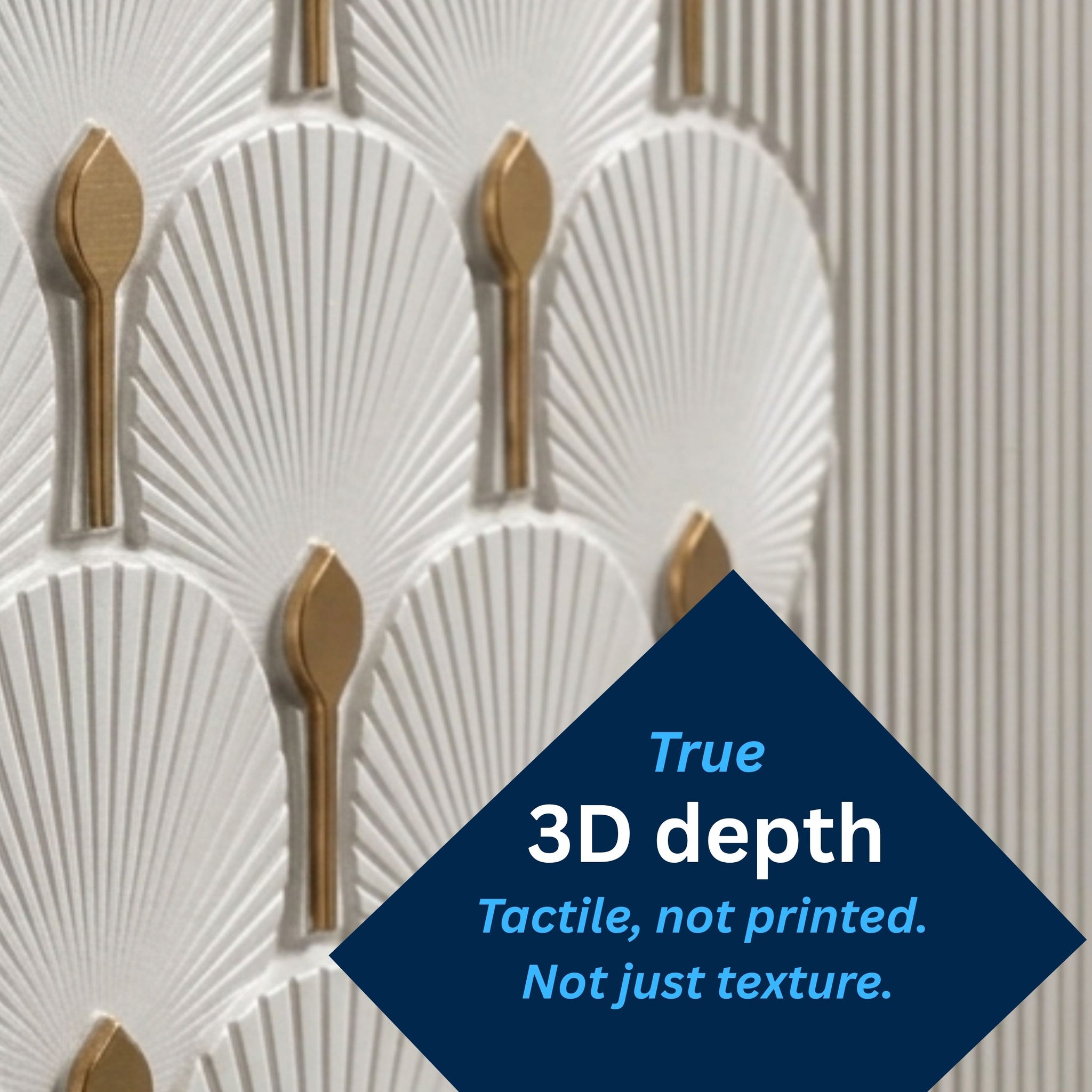 3D Peel and Stick Wall Panels - Soft-Touch Matte Finish, 1.6 ft X 3.4 ft - Royal Silver