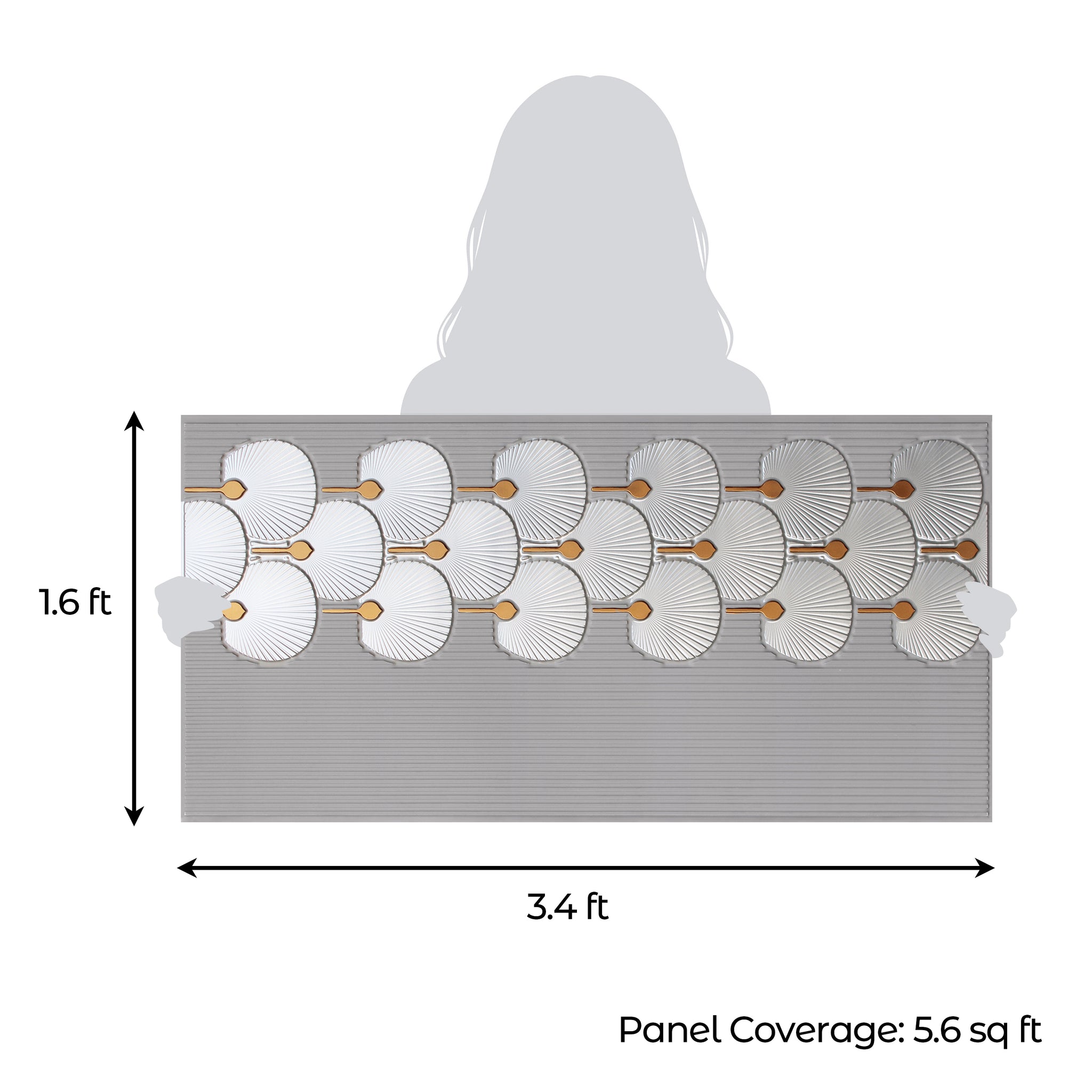 3D Peel and Stick Wall Panels - Soft-Touch Matte Finish, 1.6 ft X 3.4 ft - Royal Silver