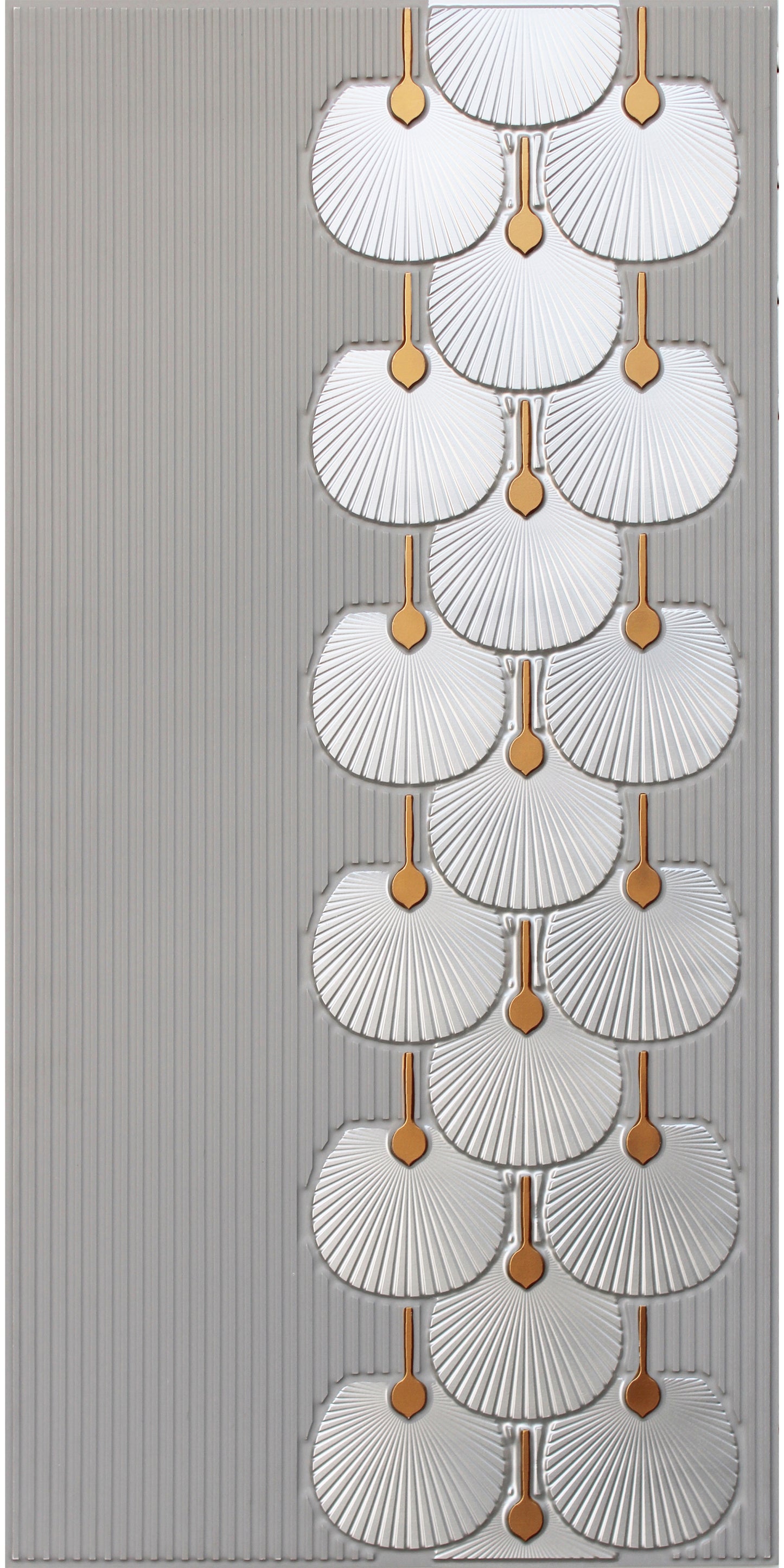 3D Peel and Stick Wall Panels - Soft-Touch Matte Finish, 1.6 ft X 3.4 ft - Royal Silver