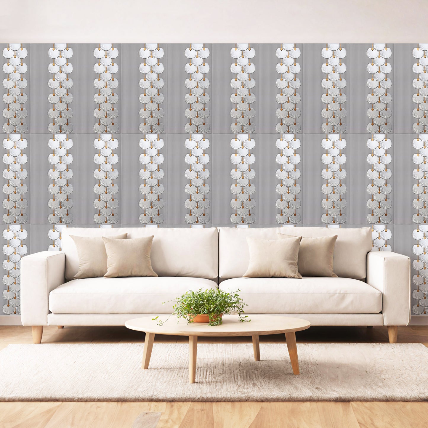 3D Peel and Stick Wall Panels - Soft-Touch Matte Finish, 1.6 ft X 3.4 ft - Royal Silver