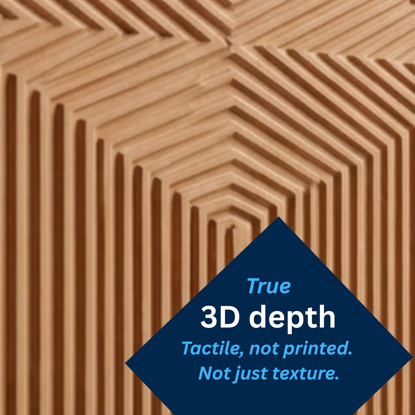 3D Peel and Stick Wall Panels - Soft-Touch Matte Finish, 1.6 ft X 3.4 ft - Almond Sand