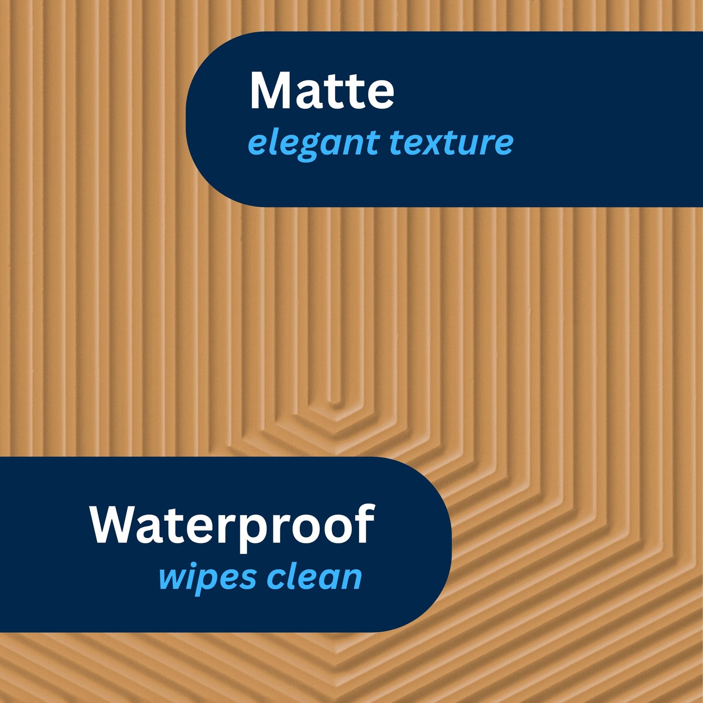 3D Peel and Stick Wall Panels - Soft-Touch Matte Finish, 1.6 ft X 3.4 ft - Almond Sand