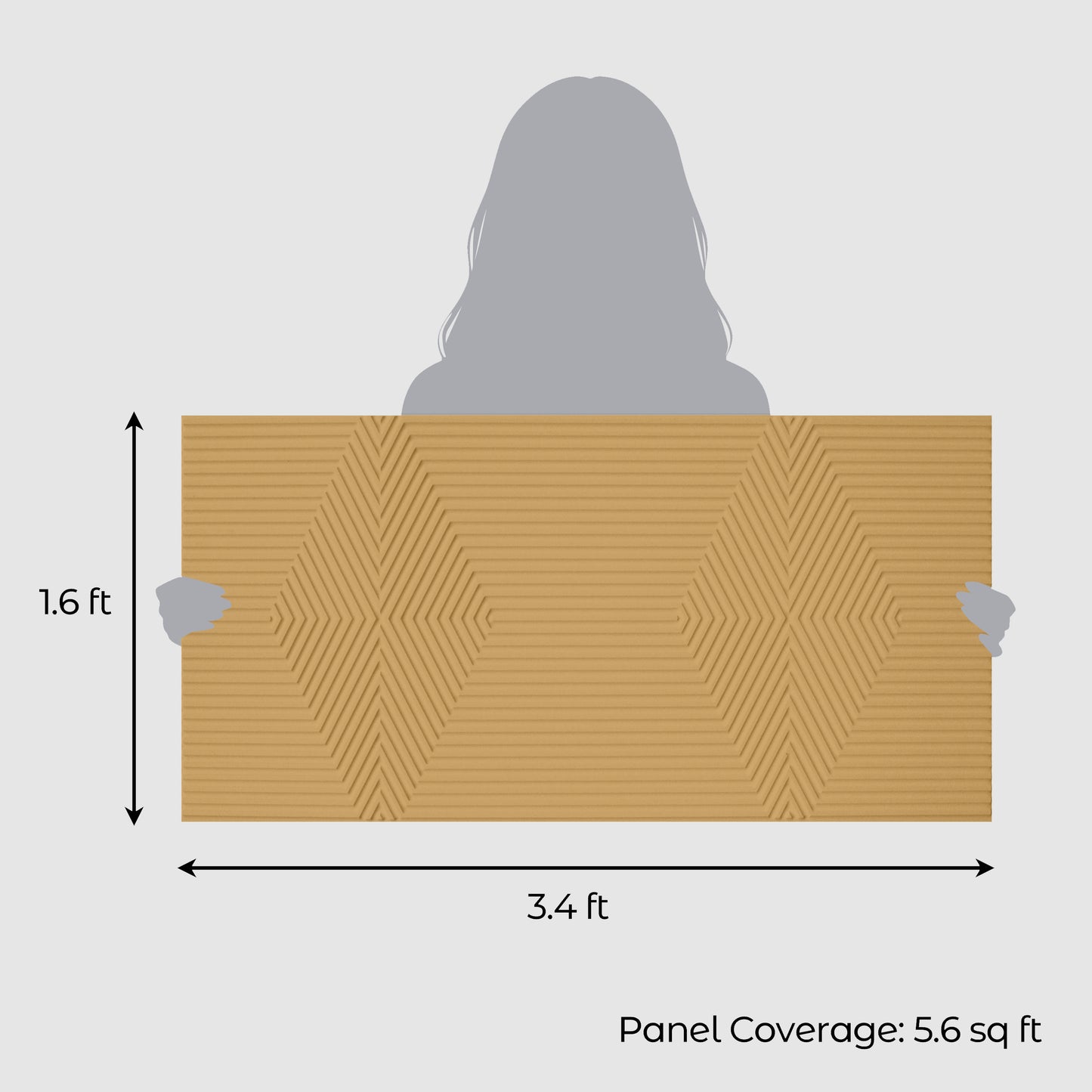 3D Peel and Stick Wall Panels - Soft-Touch Matte Finish, 1.6 ft X 3.4 ft - Almond Sand