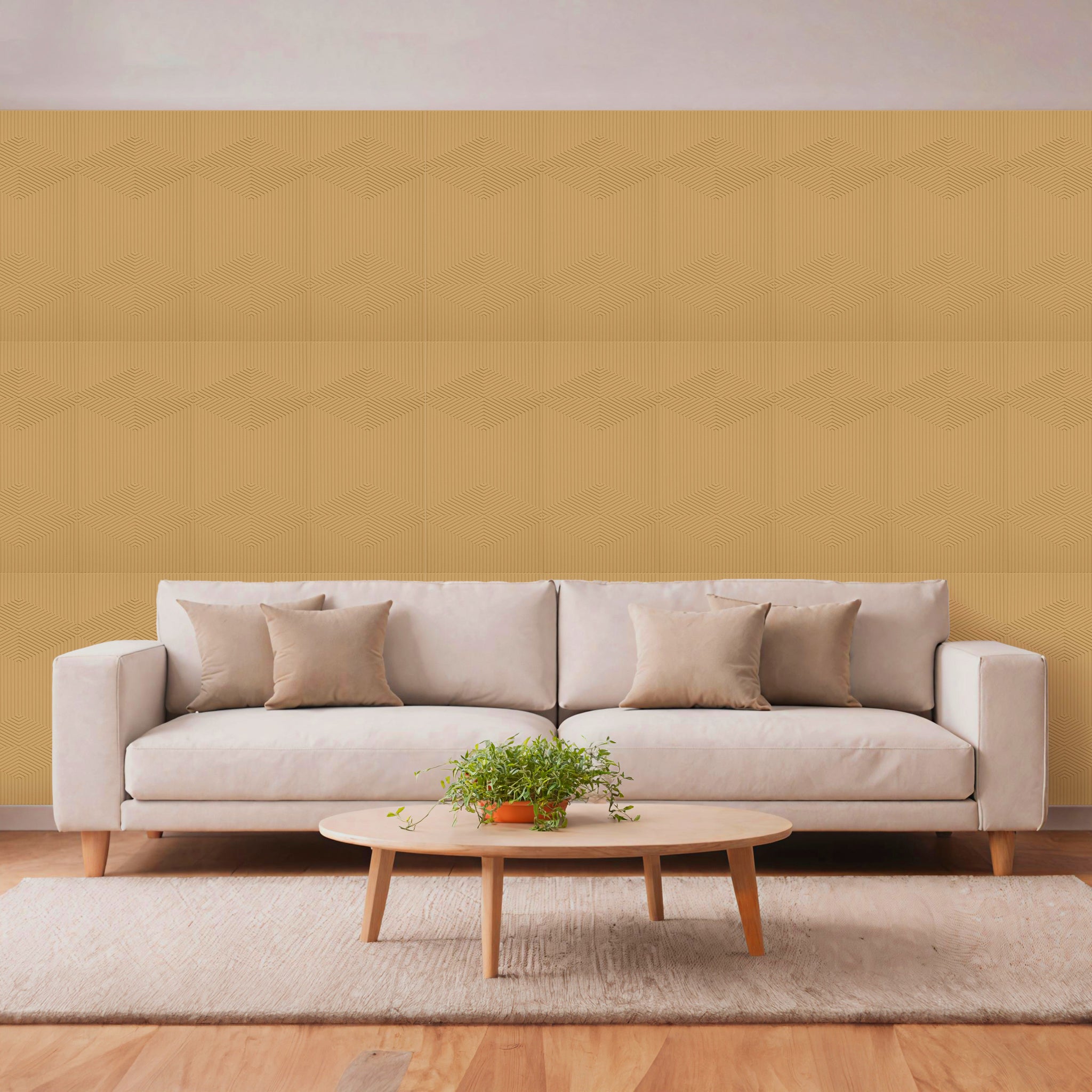3D Peel and Stick Wall Panels - Soft-Touch Matte Finish, 1.6 ft X 3.4 ft - Almond Sand
