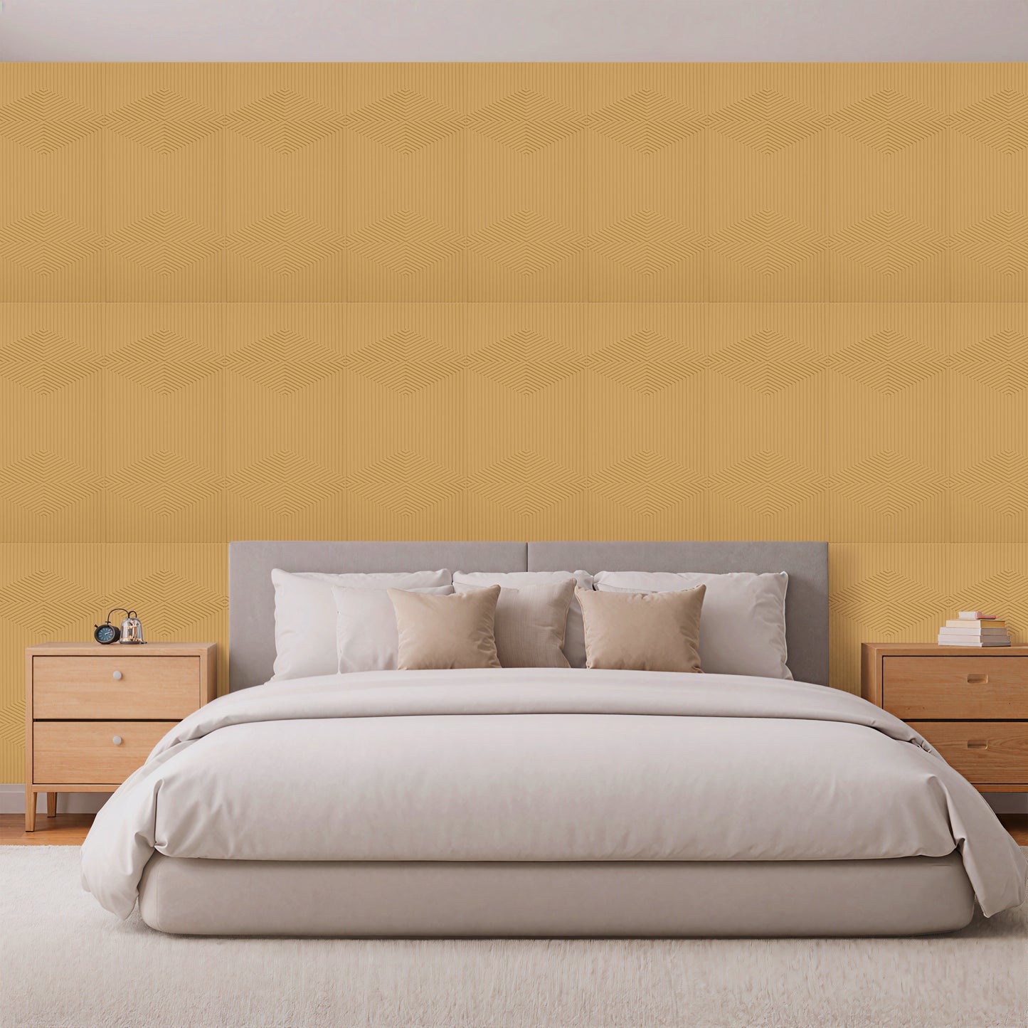 3D Peel and Stick Wall Panels - Soft-Touch Matte Finish, 1.6 ft X 3.4 ft - Almond Sand