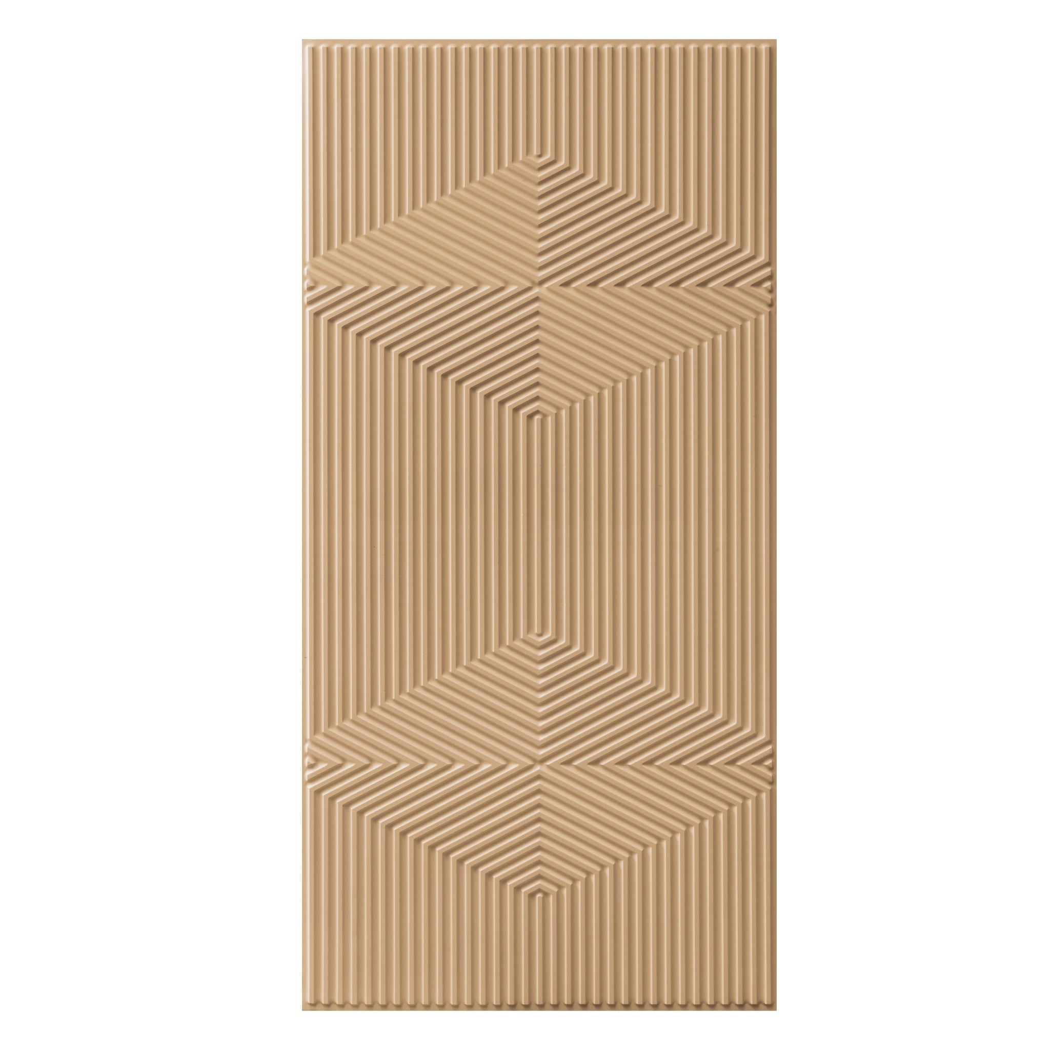 3D Peel and Stick Wall Panels - Soft-Touch Matte Finish, 1.6 ft X 3.4 ft - Moccasin