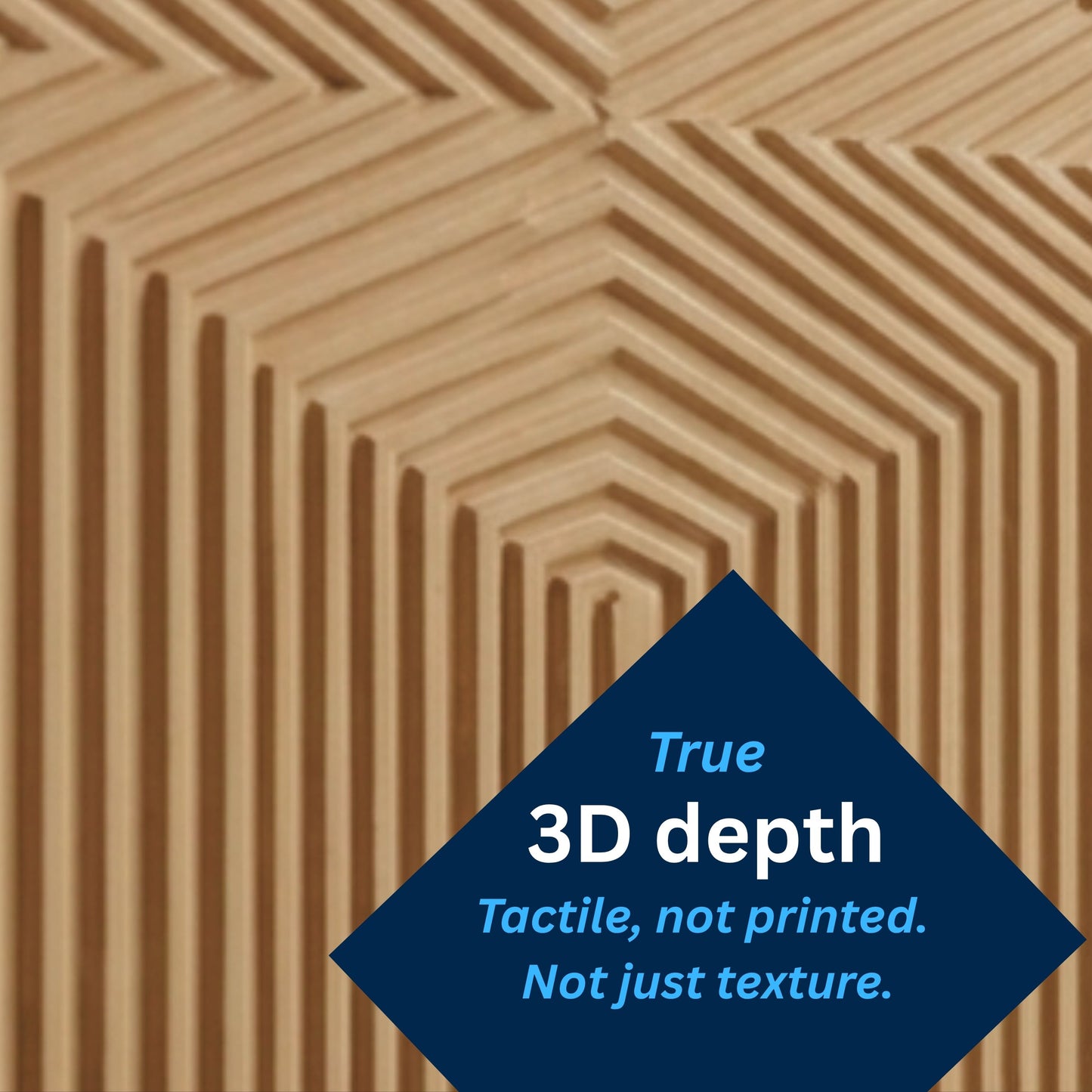 3D Peel and Stick Wall Panels - Soft-Touch Matte Finish, 1.6 ft X 3.4 ft - Moccasin