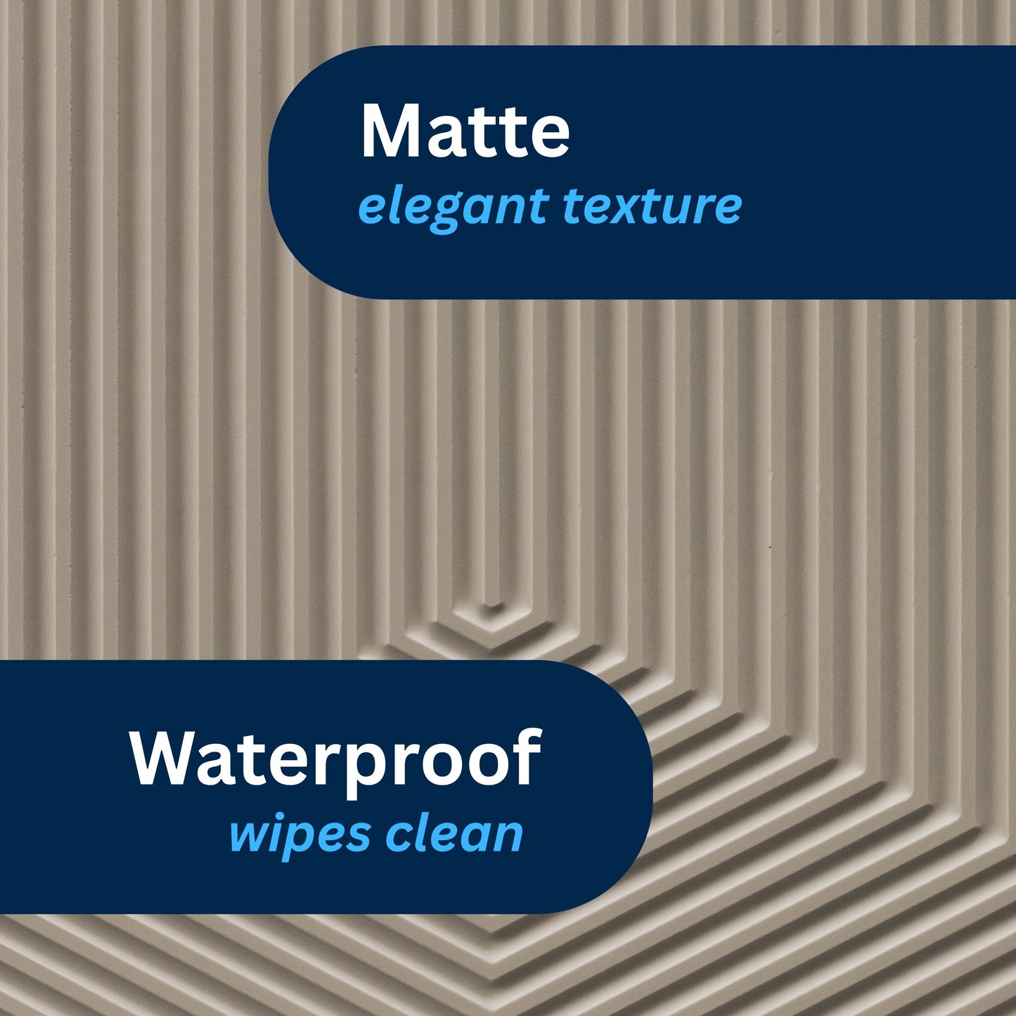 3D Peel and Stick Wall Panels - Soft-Touch Matte Finish, 1.6 ft X 3.4 ft - Alpaca Grey