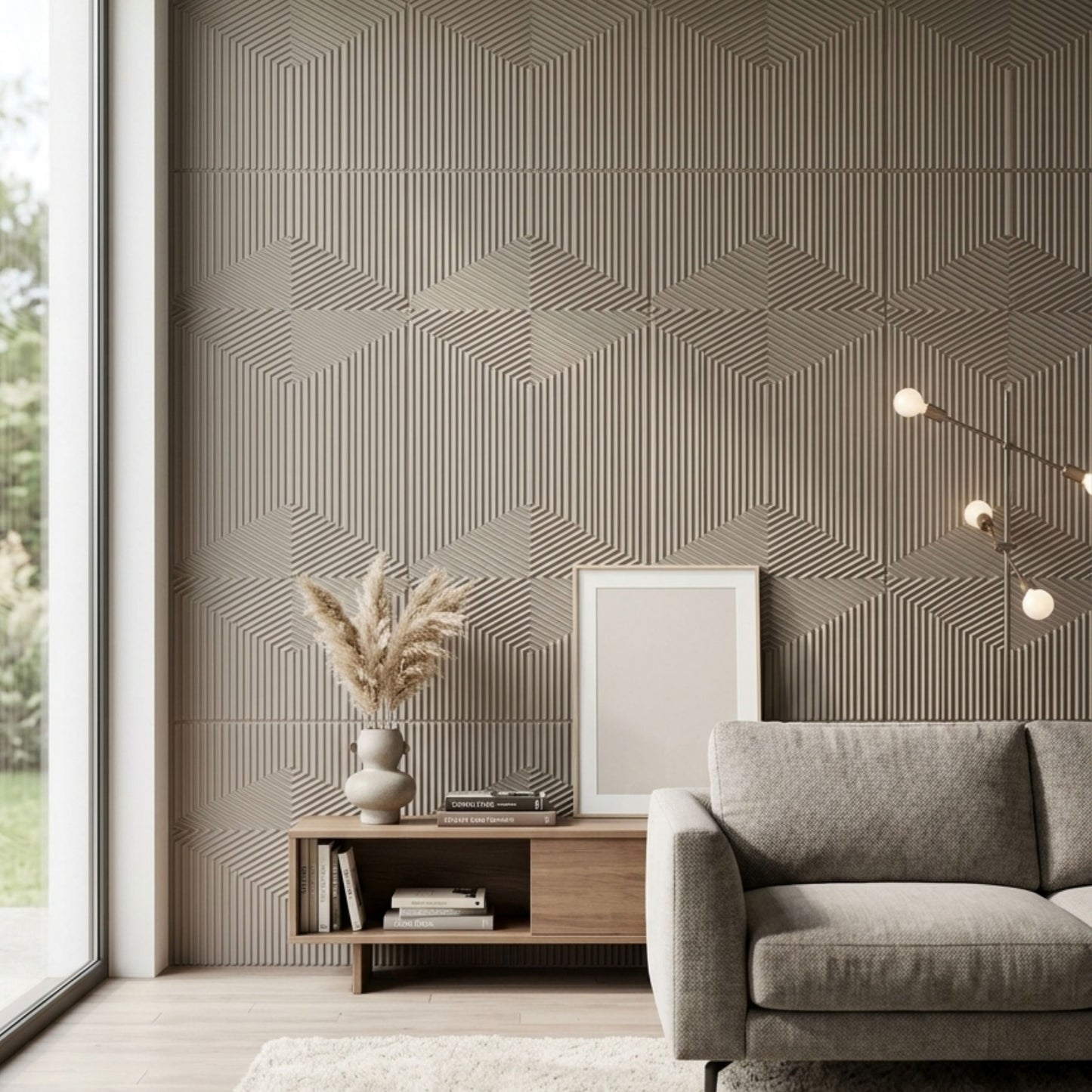 3D Peel and Stick Wall Panels - Soft-Touch Matte Finish, 1.6 ft X 3.4 ft - Alpaca Grey