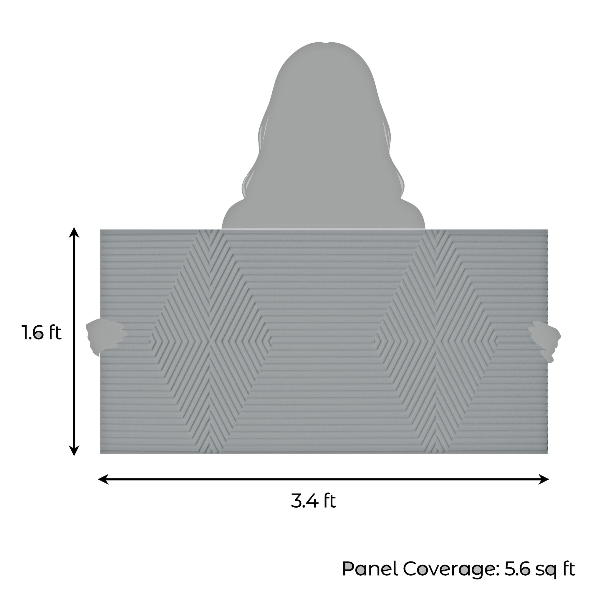 3D Peel and Stick Wall Panels - Soft-Touch Matte Finish, 1.6 ft X 3.4 ft - Alpaca Grey