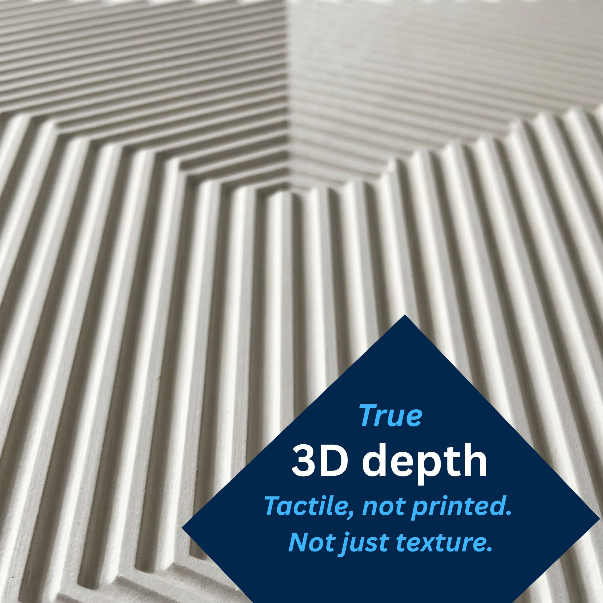 3D Peel and Stick Wall Panels - Soft-Touch Matte Finish, 1.6 ft X 3.4 ft - White