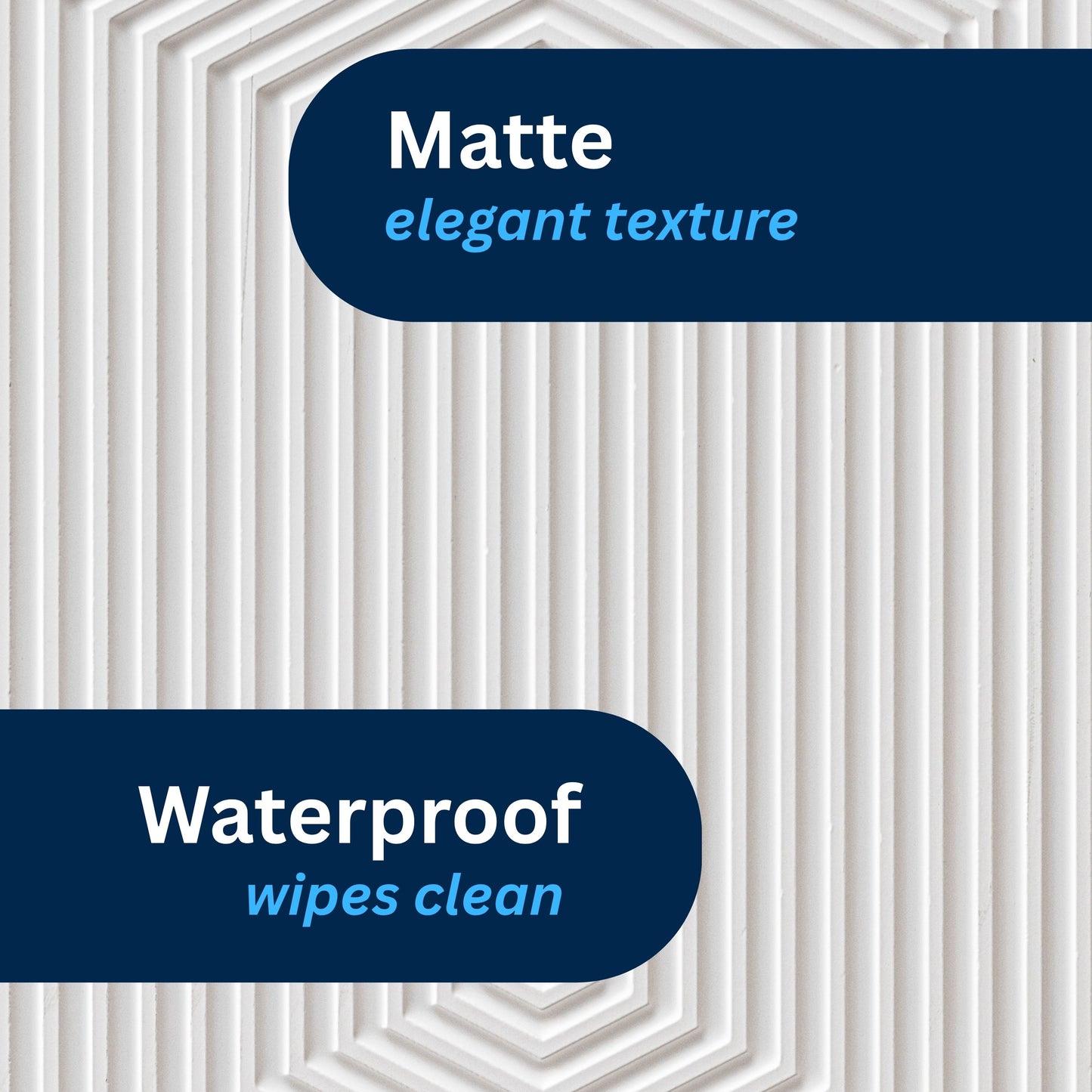 3D Peel and Stick Wall Panels - Soft-Touch Matte Finish, 1.6 ft X 3.4 ft - White