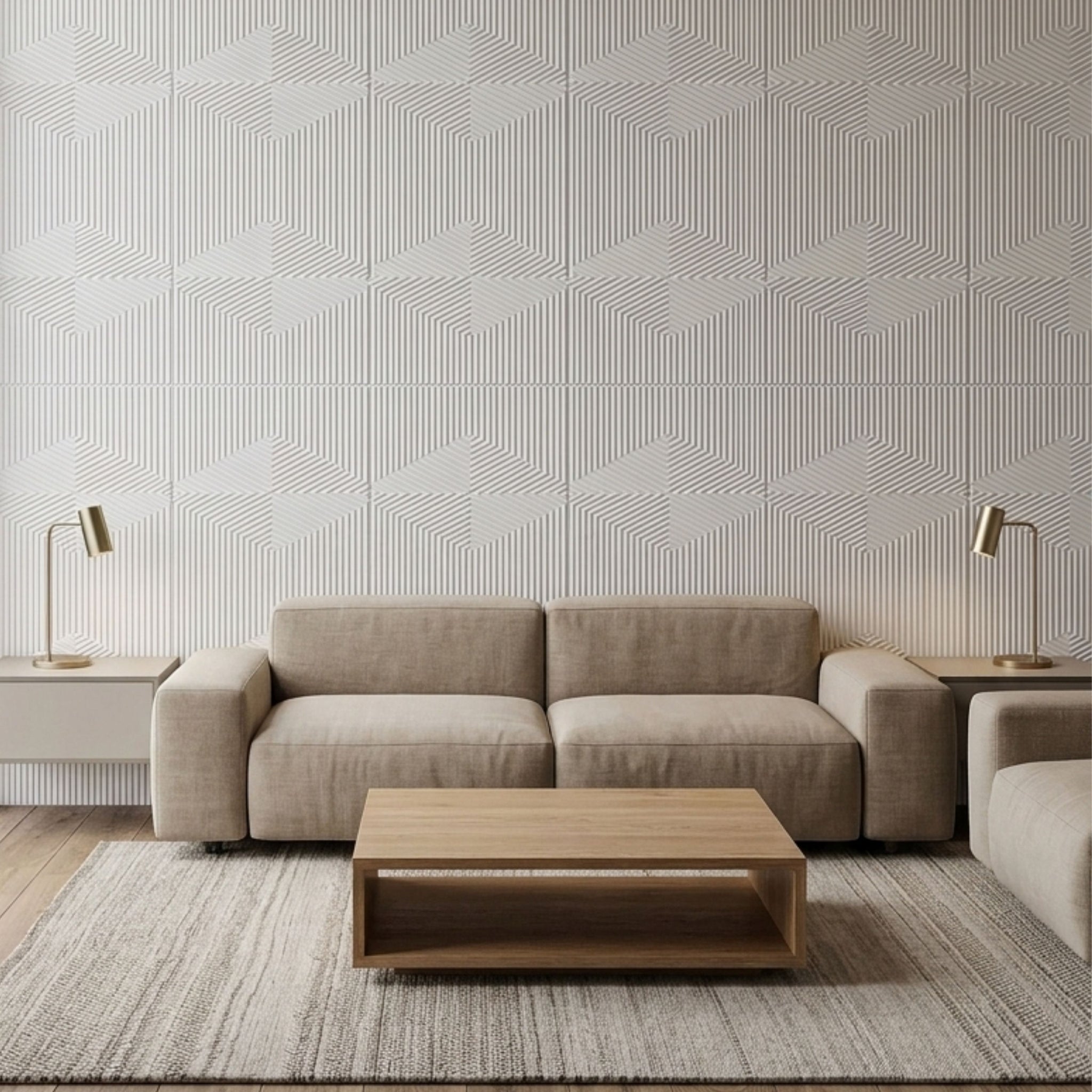 3D Peel and Stick Wall Panels - Soft-Touch Matte Finish, 1.6 ft X 3.4 ft - White