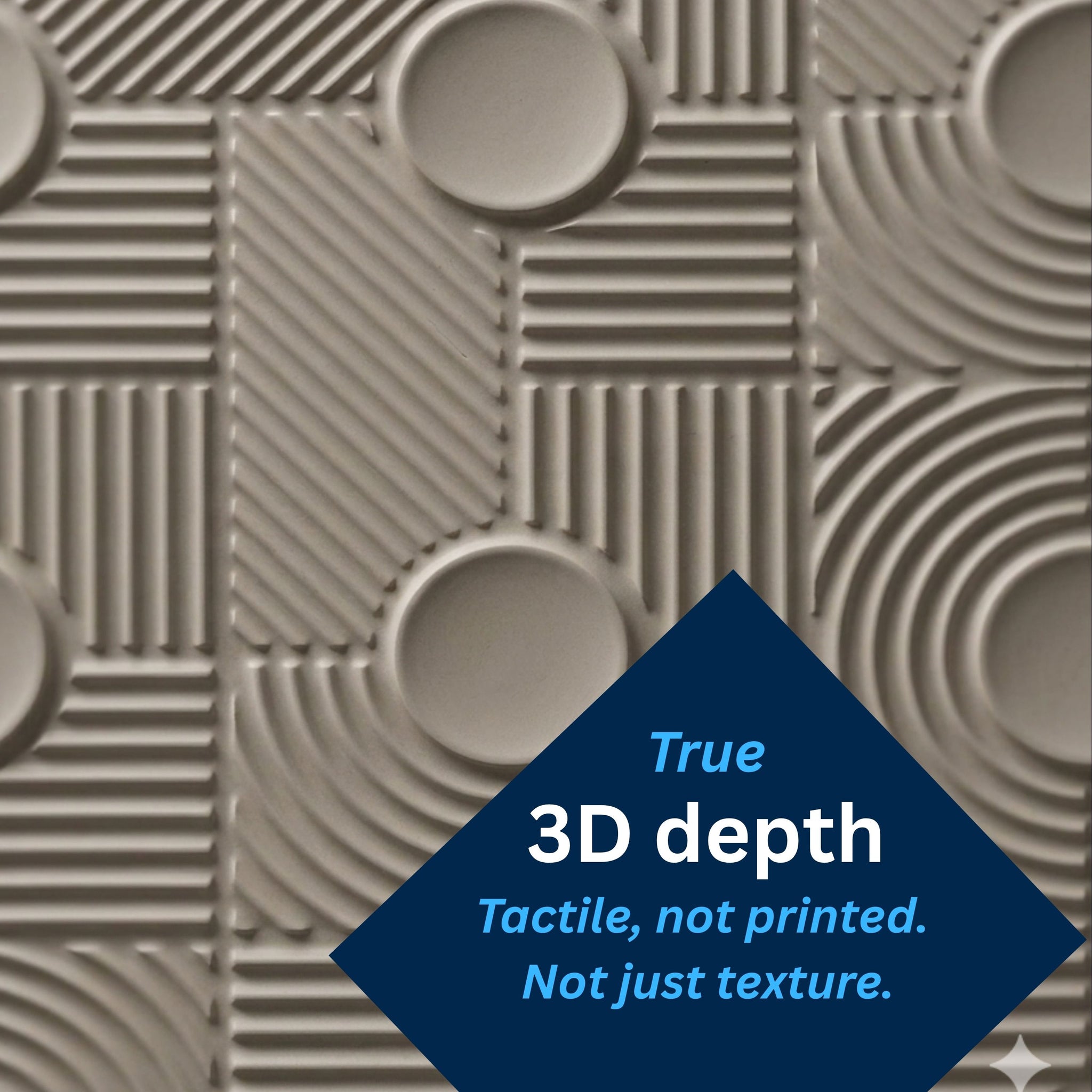 3D Peel and Stick Wall Panels - Soft-Touch Matte Finish, 1.6 ft X 3.4 ft - Alpaca Grey