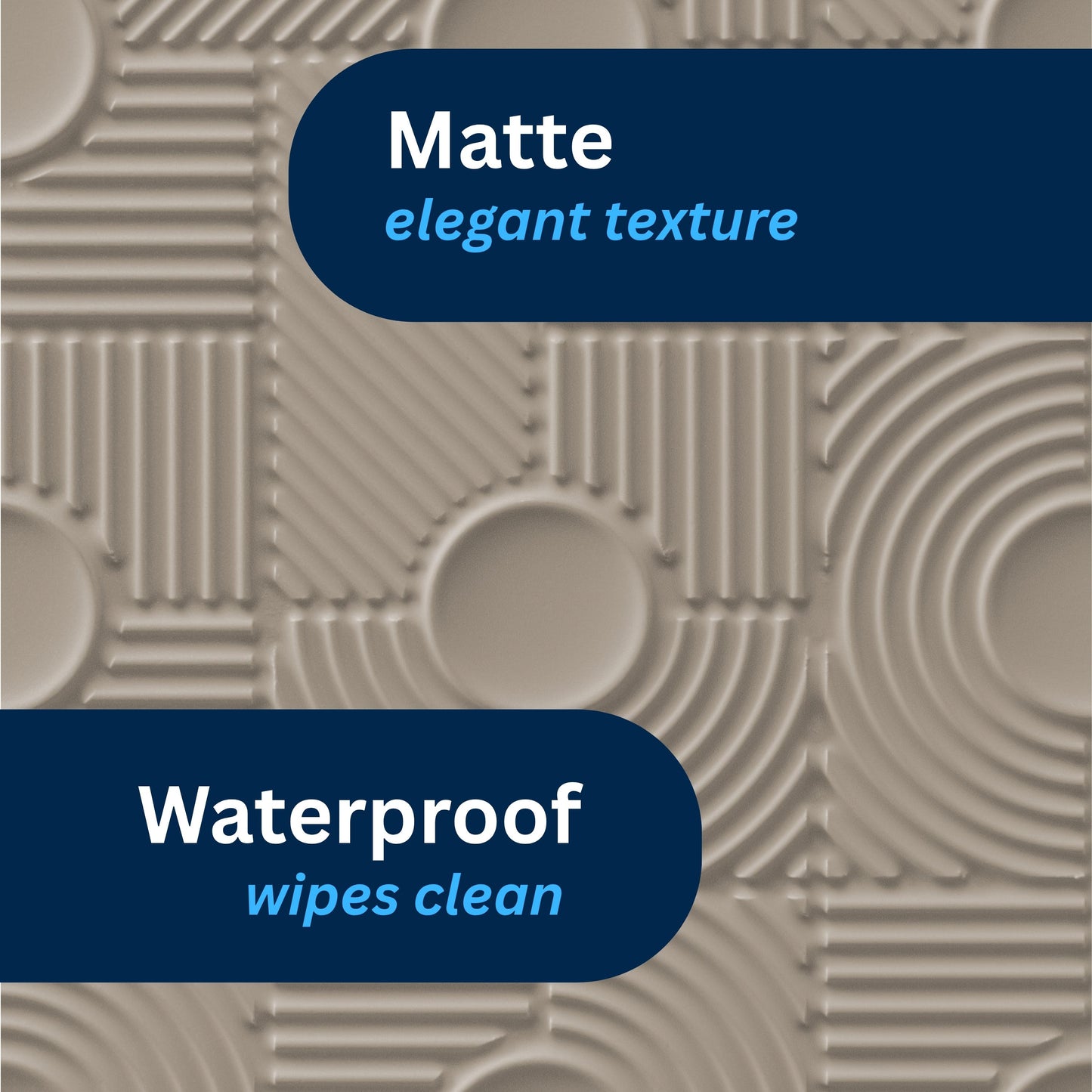 3D Peel and Stick Wall Panels - Soft-Touch Matte Finish, 1.6 ft X 3.4 ft - Alpaca Grey