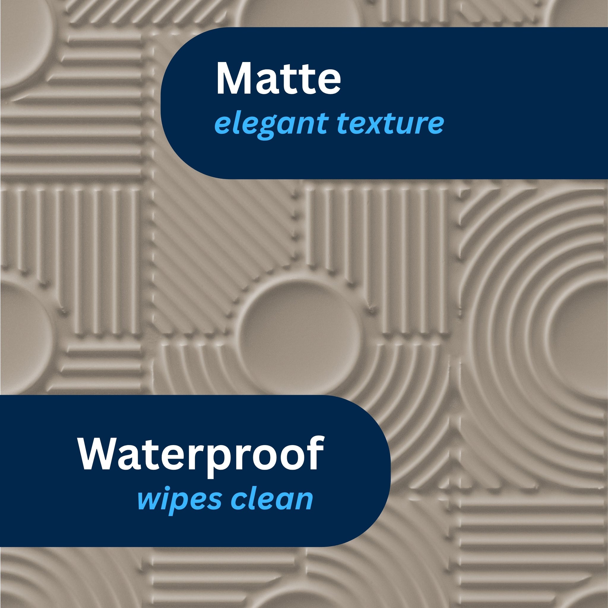 3D Peel and Stick Wall Panels - Soft-Touch Matte Finish, 1.6 ft X 3.4 ft - Alpaca Grey