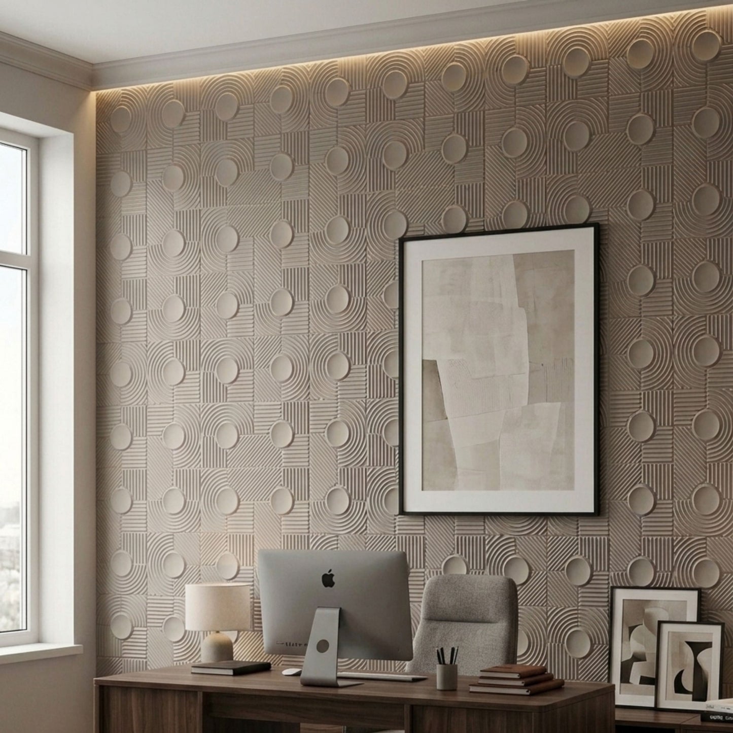 3D Peel and Stick Wall Panels - Soft-Touch Matte Finish, 1.6 ft X 3.4 ft - Alpaca Grey