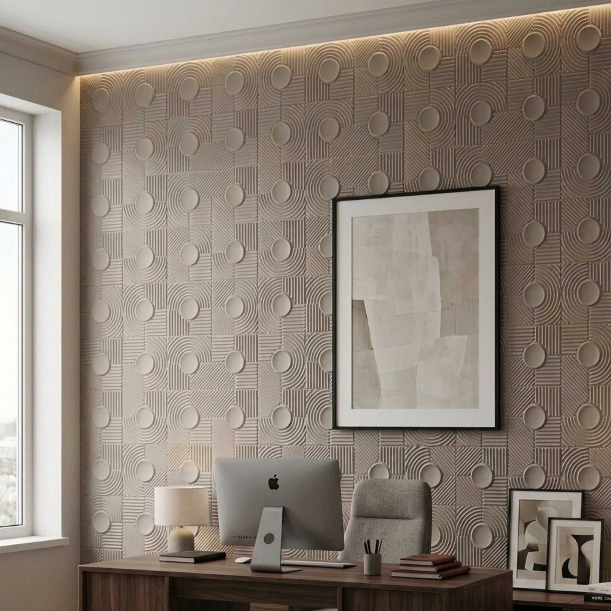 3D Peel and Stick Wall Panels - Soft-Touch Matte Finish, 1.6 ft X 3.4 ft - Alpaca Grey