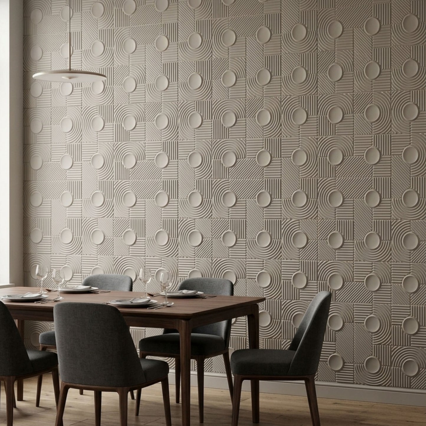 3D Peel and Stick Wall Panels - Soft-Touch Matte Finish, 1.6 ft X 3.4 ft - Alpaca Grey