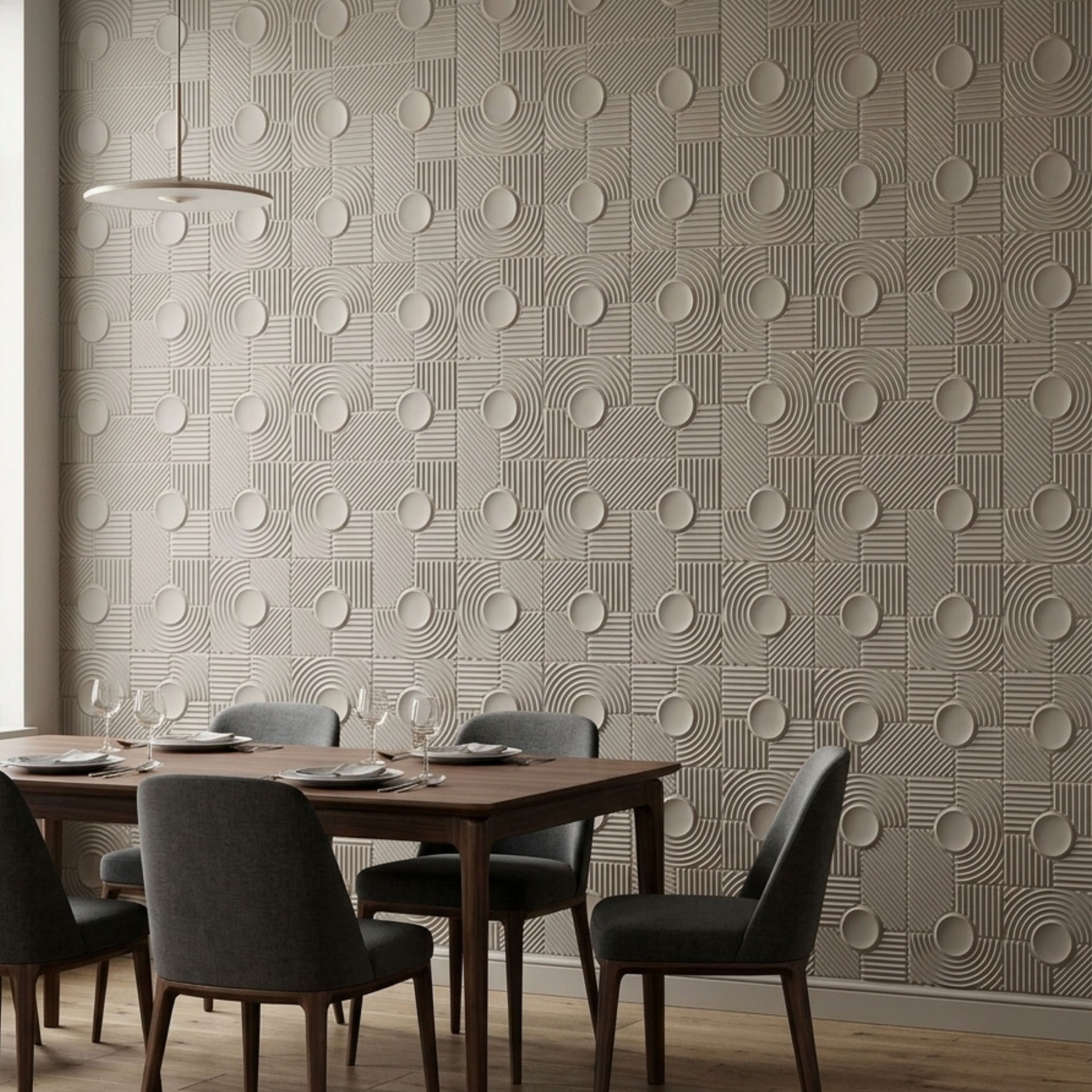 3D Peel and Stick Wall Panels - Soft-Touch Matte Finish, 1.6 ft X 3.4 ft - Alpaca Grey