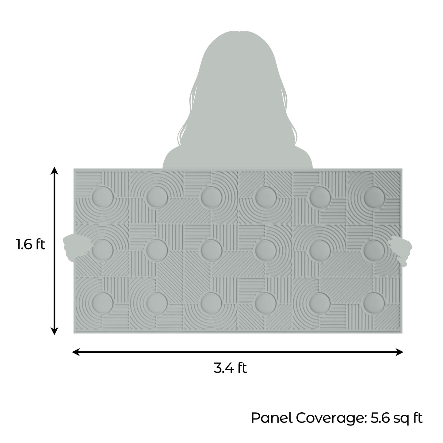 3D Peel and Stick Wall Panels - Soft-Touch Matte Finish, 1.6 ft X 3.4 ft - Alpaca Grey
