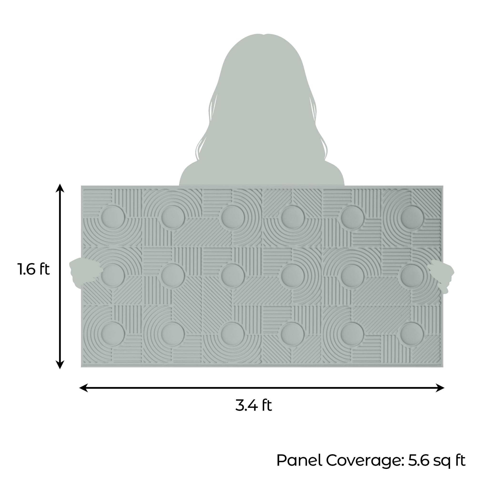 3D Peel and Stick Wall Panels - Soft-Touch Matte Finish, 1.6 ft X 3.4 ft - Alpaca Grey