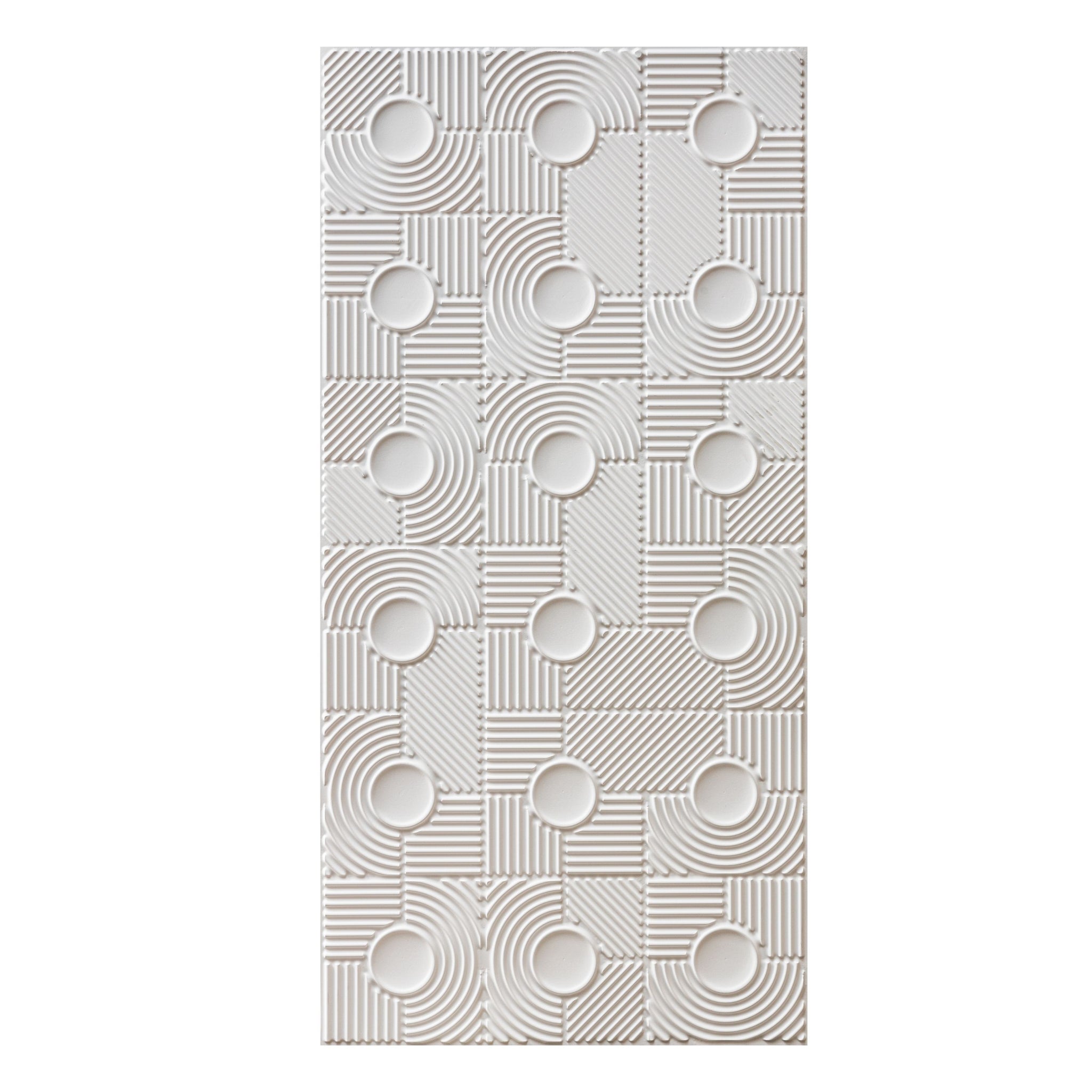 3D Peel and Stick Wall Panels - Soft-Touch Matte Finish, 1.6 ft X 3.4 ft - White