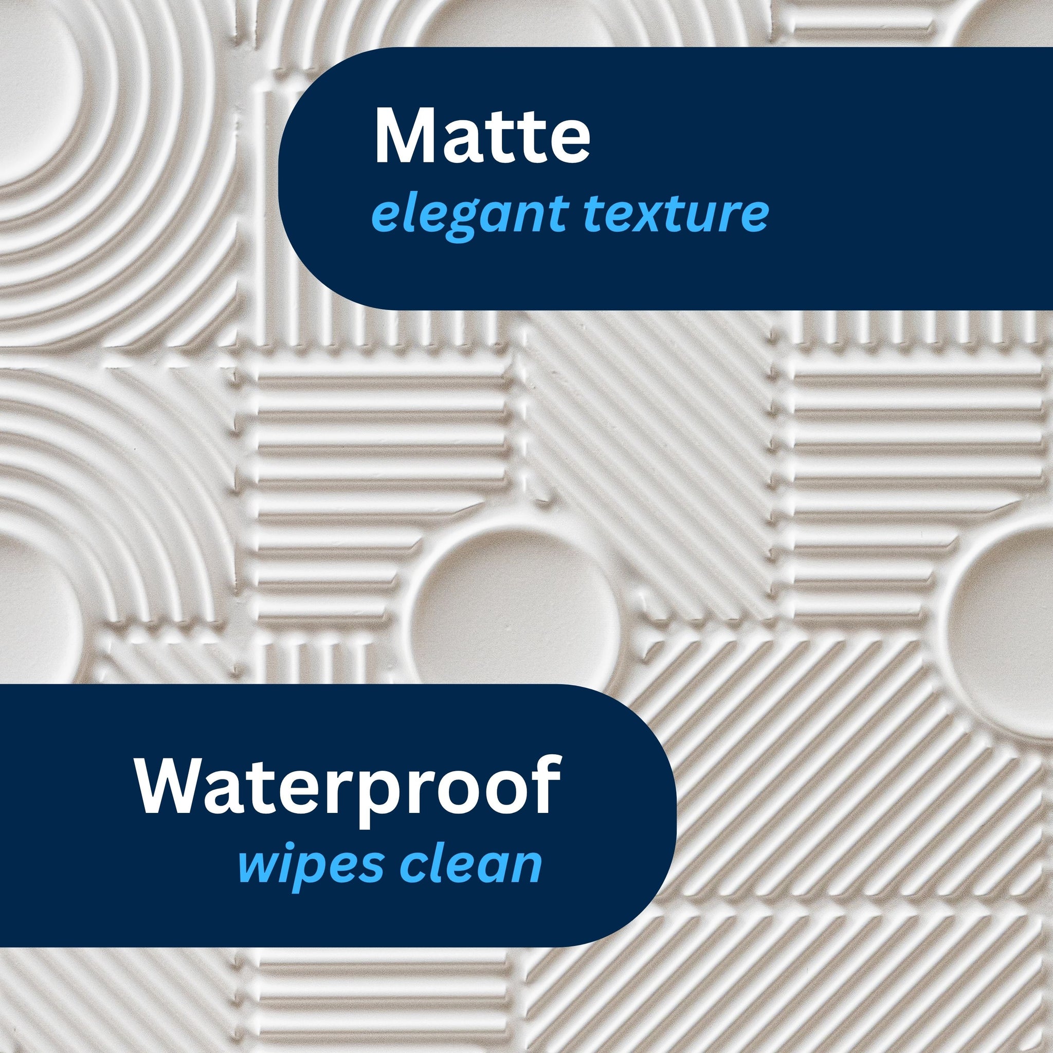 3D Peel and Stick Wall Panels - Soft-Touch Matte Finish, 1.6 ft X 3.4 ft - White