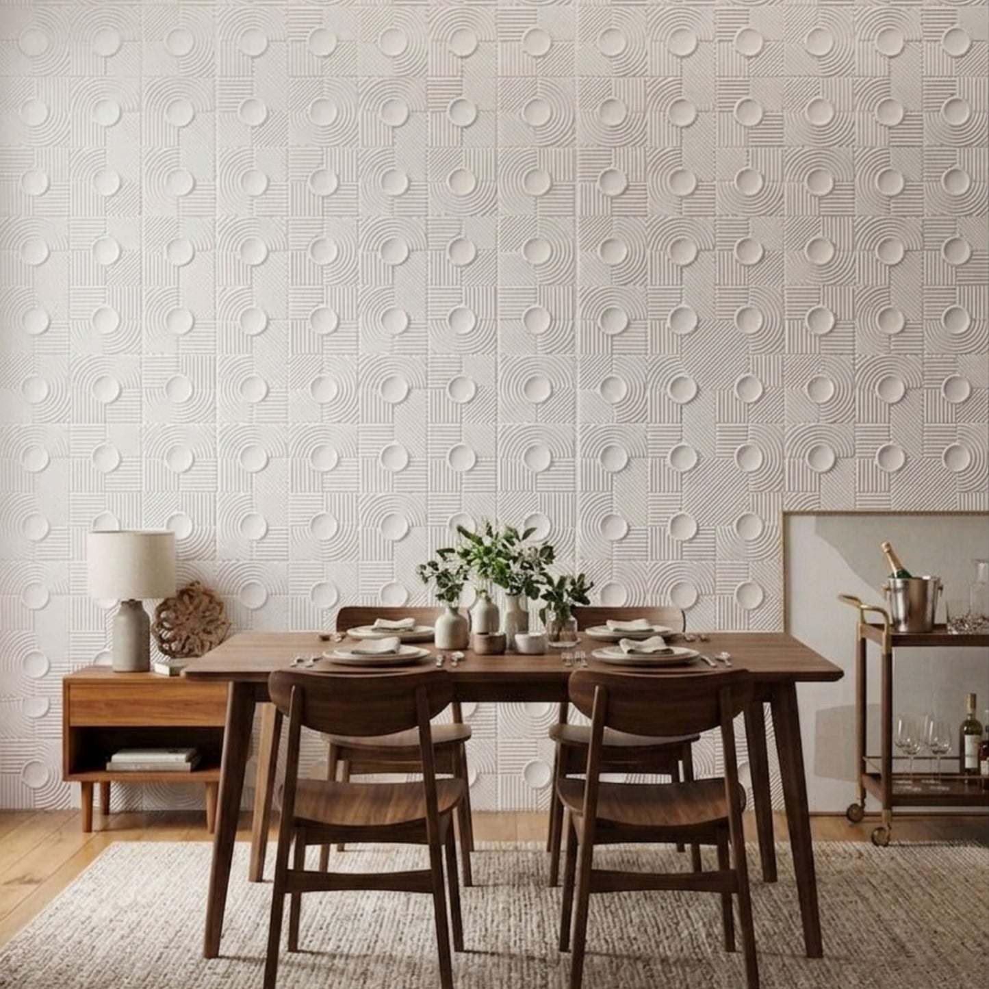 3D Peel and Stick Wall Panels - Soft-Touch Matte Finish, 1.6 ft X 3.4 ft - White