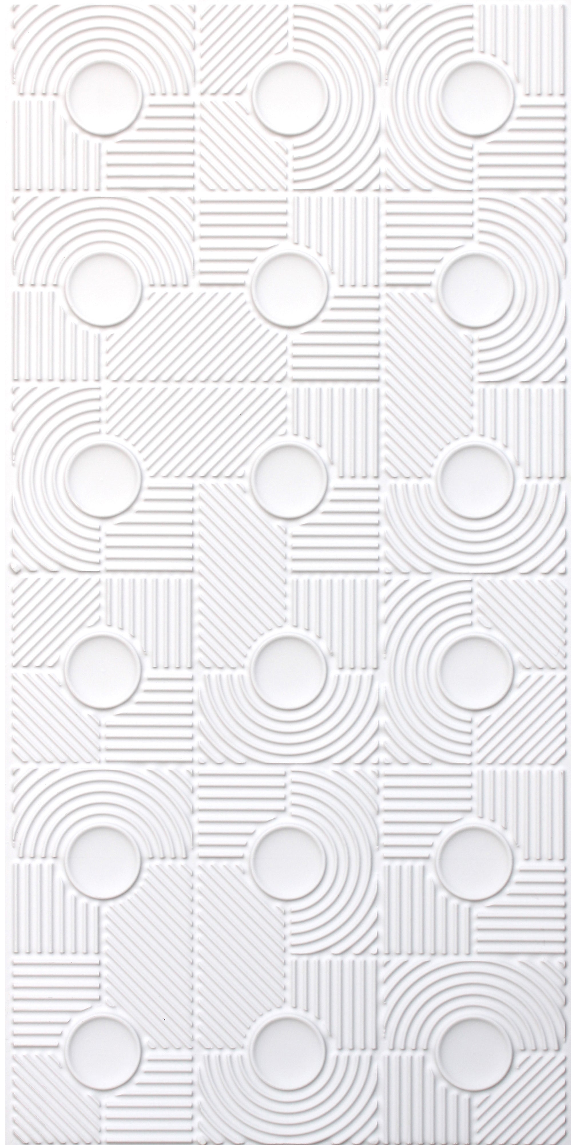 3D Peel and Stick Wall Panels - Soft-Touch Matte Finish, 1.6 ft X 3.4 ft - White