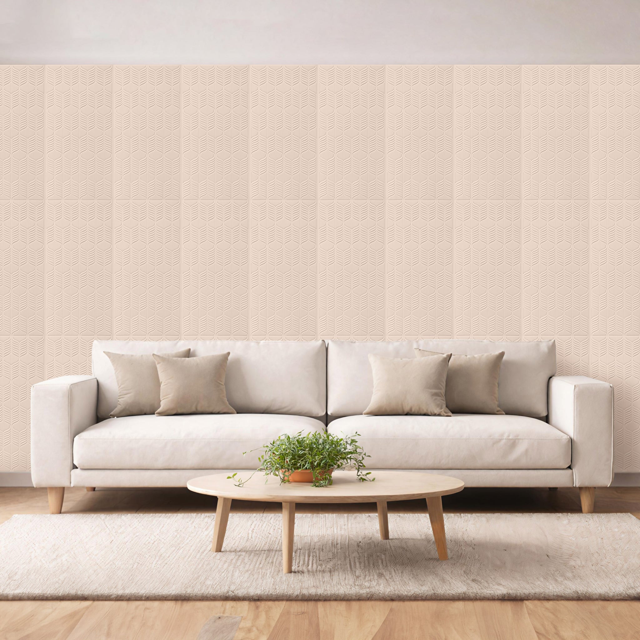 3D Peel and Stick Wall Panels - Soft-Touch Matte Finish, 1.6 ft X 3.4 ft - Moccasin