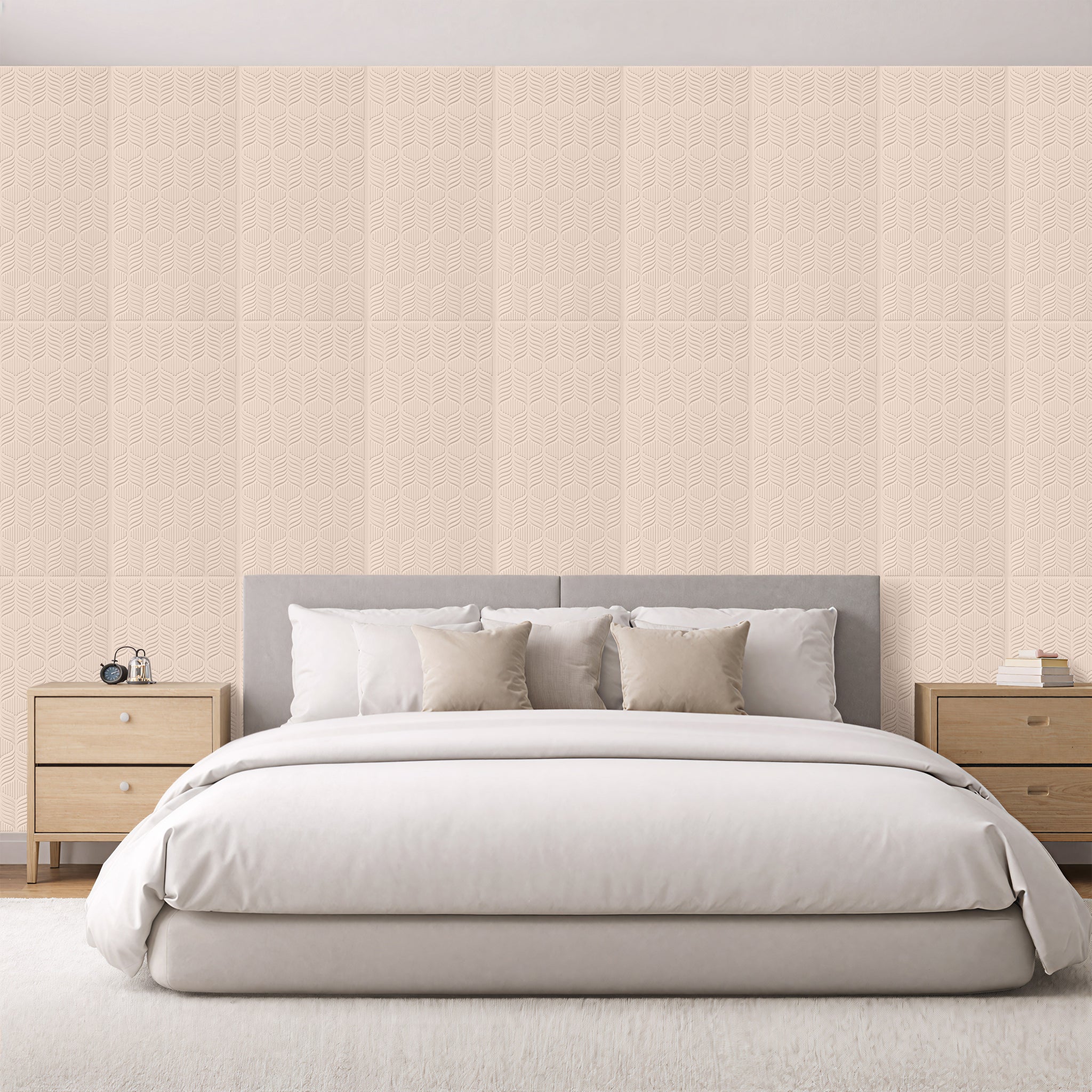 3D Peel and Stick Wall Panels - Soft-Touch Matte Finish, 1.6 ft X 3.4 ft - Moccasin